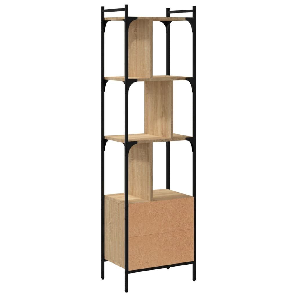 1-tlg. vidaXL 44,5x30x154,5 Tür Bücherregal mit Sonoma-Eiche cm Holzwerkstoff, Sonoma Eiche Bücherregal