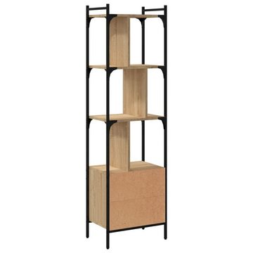 vidaXL Bücherregal Bücherregal mit Tür Sonoma-Eiche 44,5x30x154,5 cm Holzwerkstoff, 1-tlg.