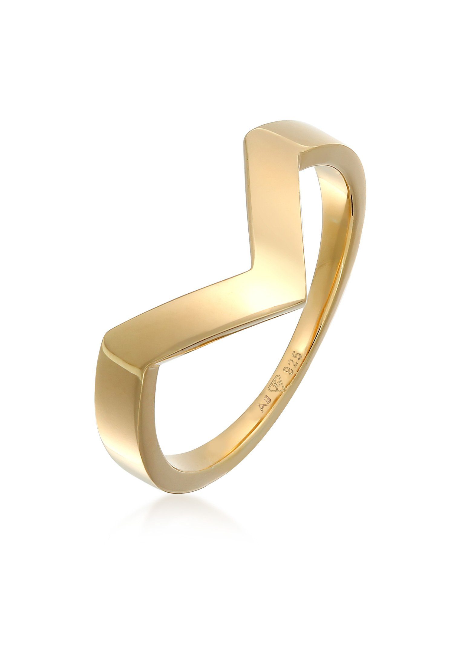 Fingerring V-Form Basic 925 Silber