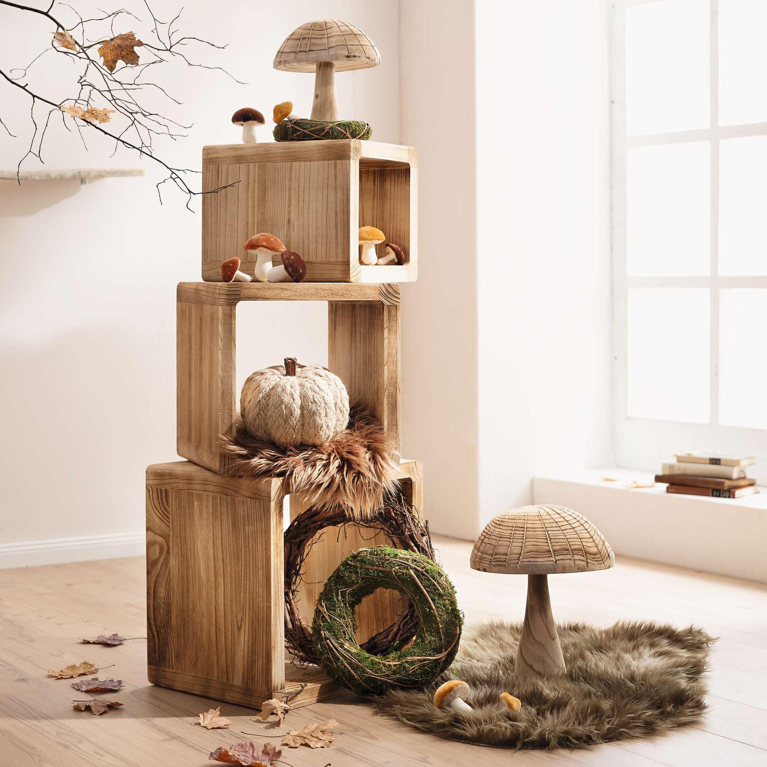 Dekoobjekt Holzdeko "Mushroom", groß
