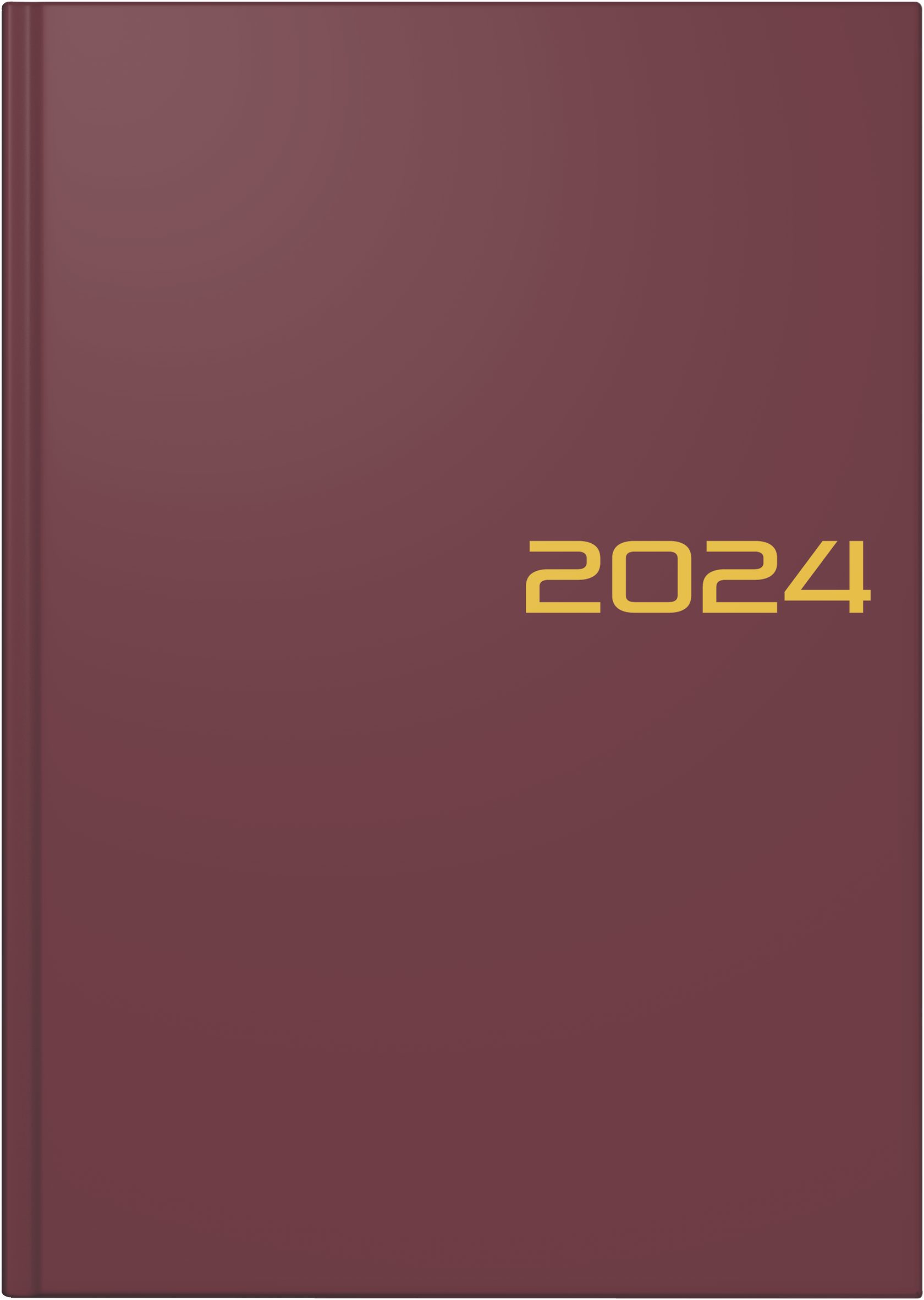 BRUNNEN Buchkalender BRUNNEN Kalender 2024 Buchkalender 795 A5 bordeaux 