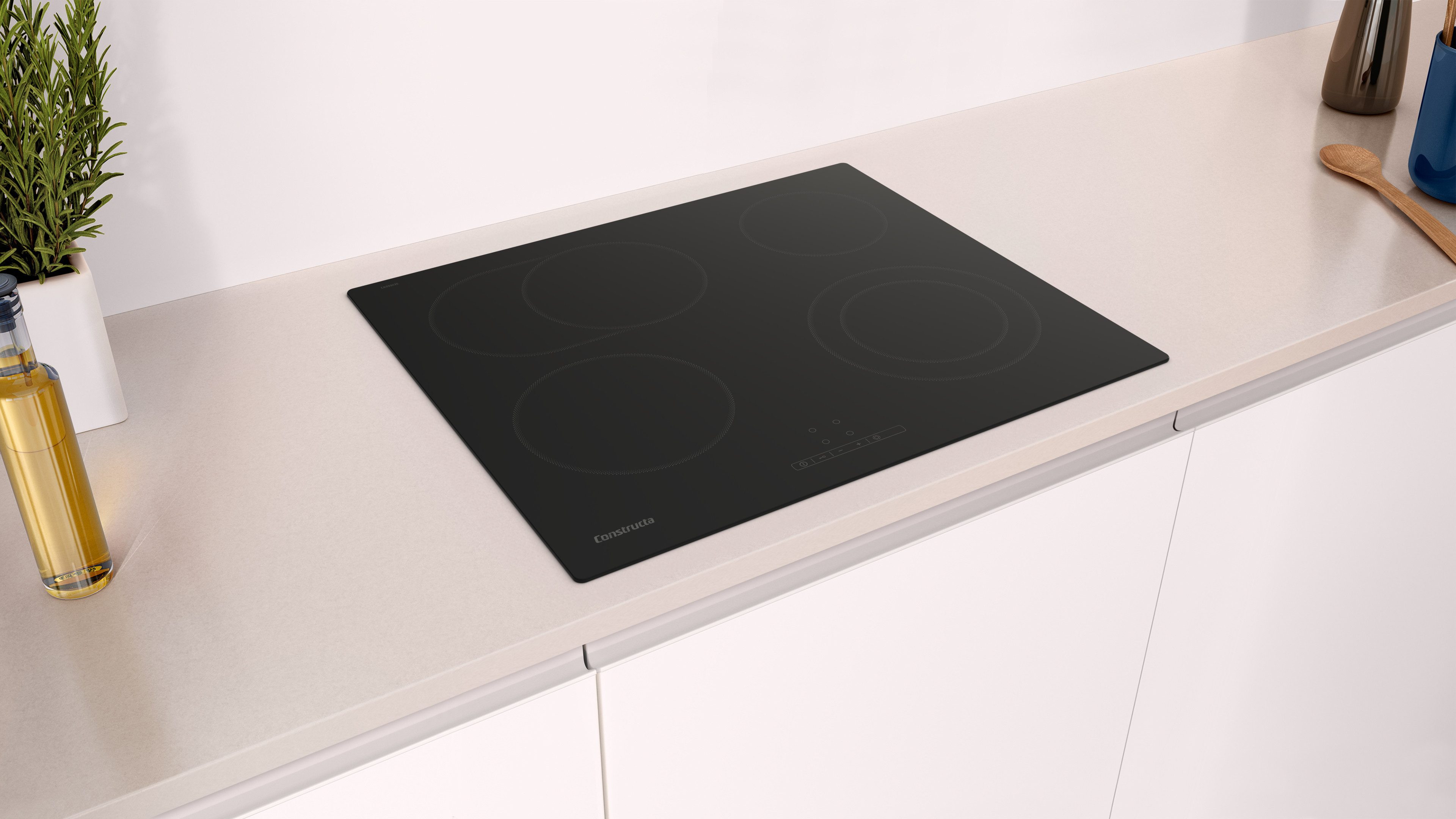 Constructa Backofen-Set CX5PS603, mit Teleskopauszug nachrüstbar, Pyrolyse-Selbstreinigung