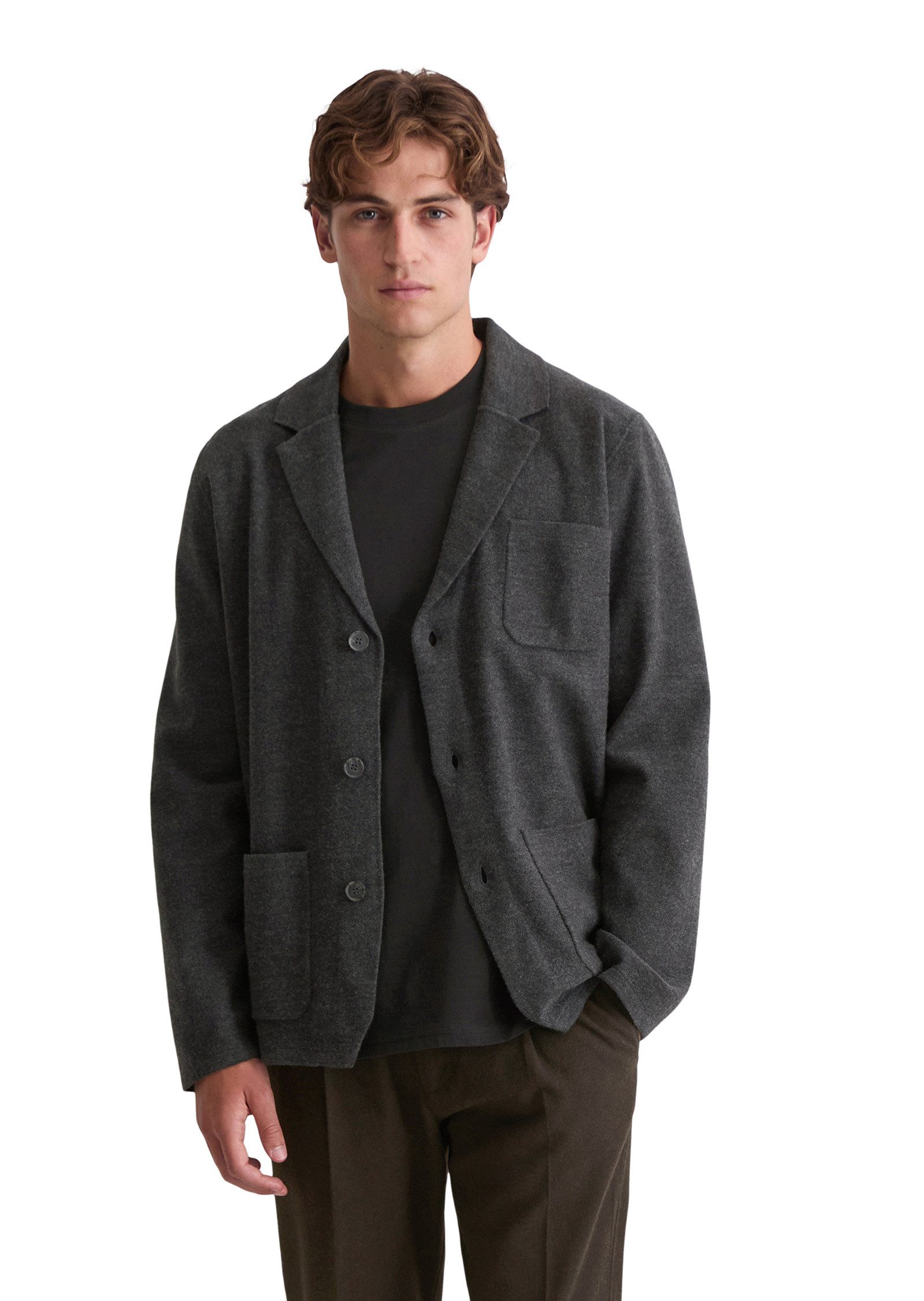 Marc O'Polo Strickjacke aus gewalktem Schurwolle-Mix günstig online kaufen