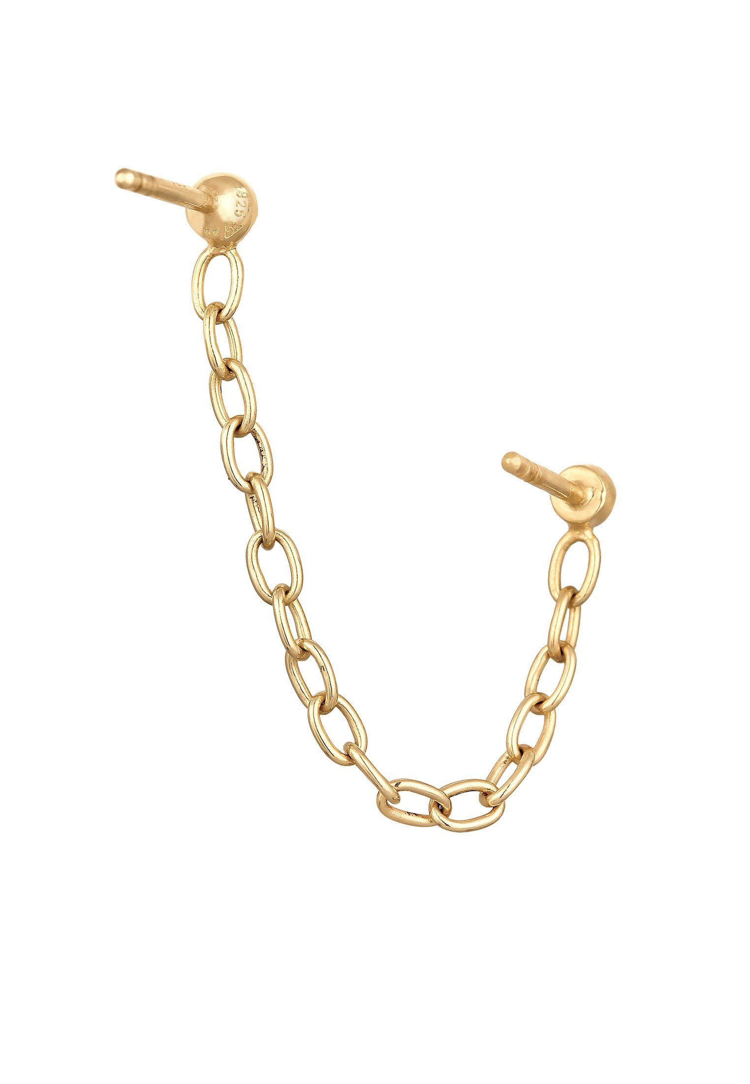 Elli Paar Ohrstecker Kette Piercing 925 Silber, mit Kristallen von Swarovski®
