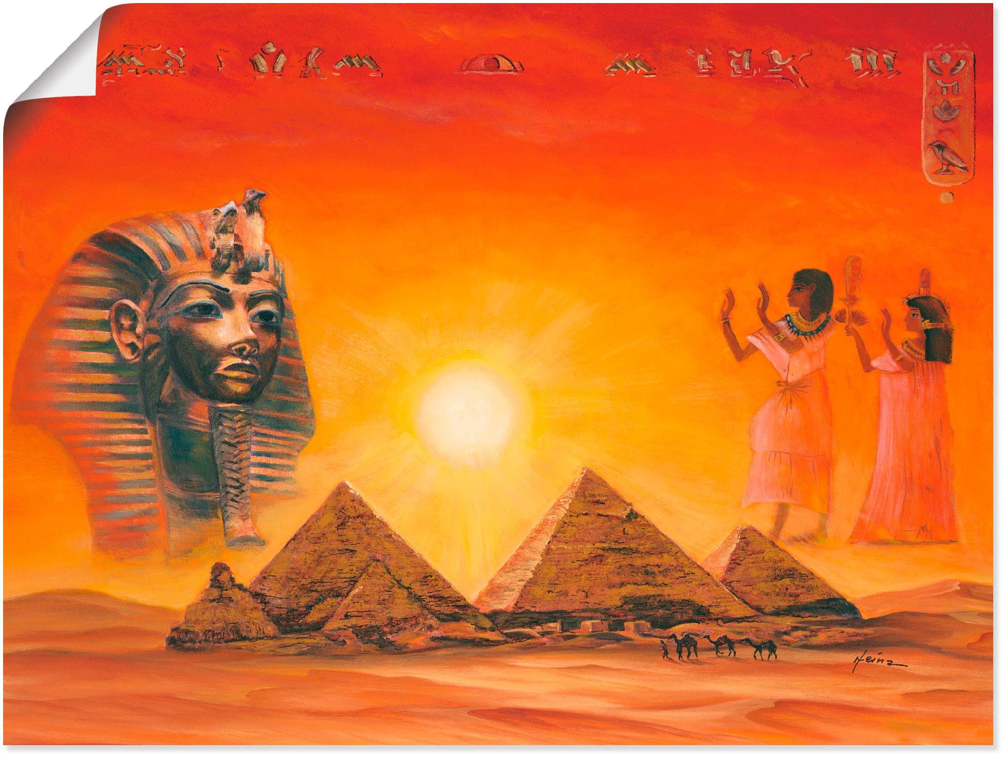 Wandaufkleber Größen Ägyptische als versch. Wandbild in (1 St), Alubild, Impressionen, oder Artland Afrika Poster Leinwandbild,