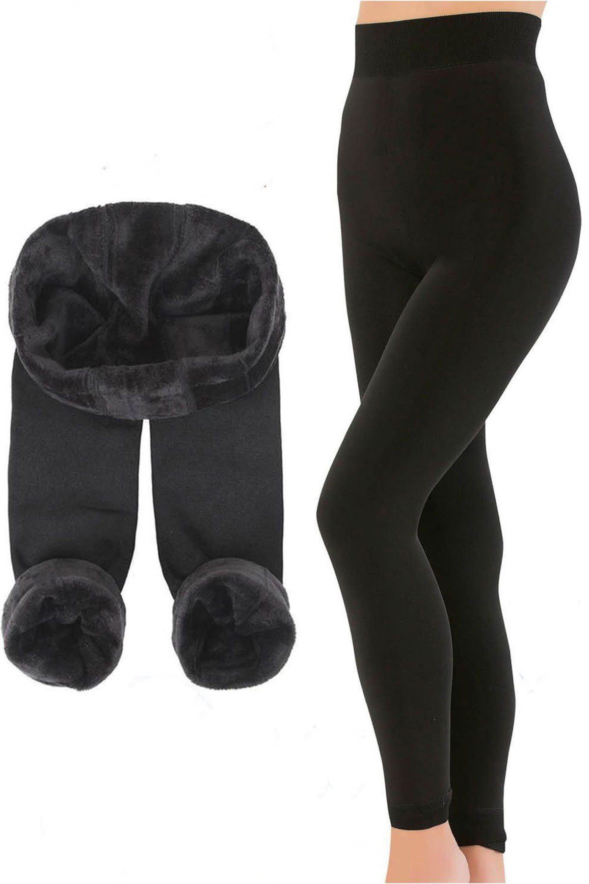 C&CITY Leggings Damen Thermo Plüsch Leggings günstig online kaufen