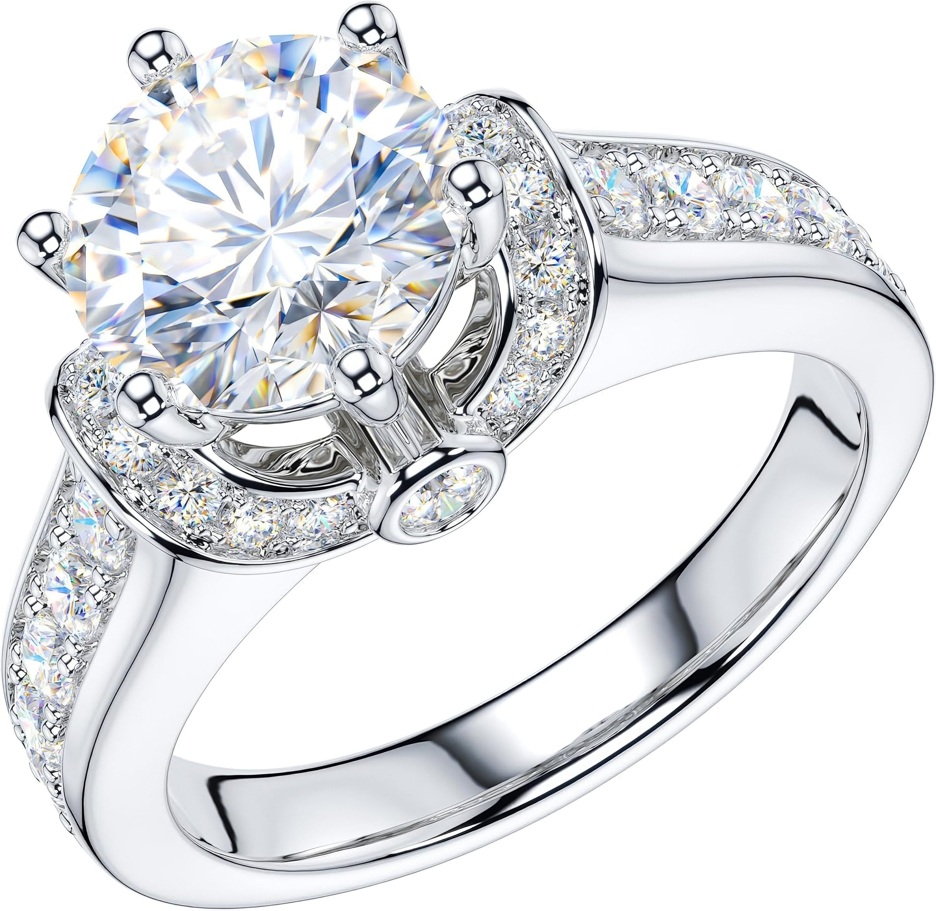 Jumpeak Diamantring Damen 585 Echtgold Ring,Damen günstig online kaufen