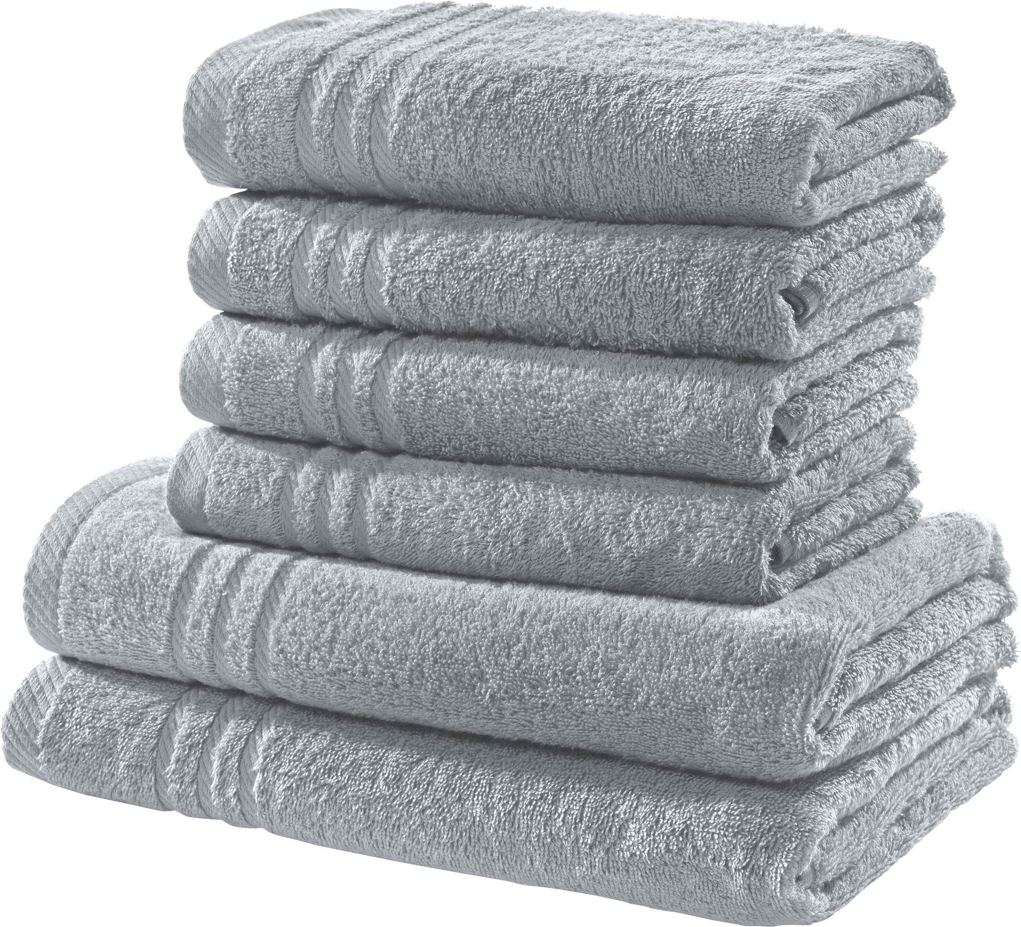 REDBEST Handtücher Frottier-Set uni 6-tlg., Frottier, Walk-Frottier Uni