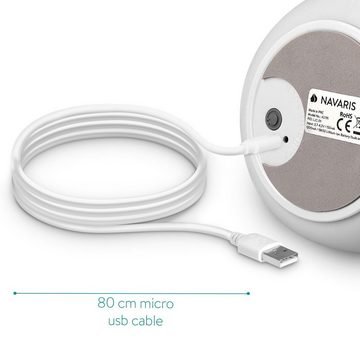 Navaris LED Nachtlicht, LED fest integriert, LED Nachtleuchte Bär Design - Micro USB Kabel - Süße RGB Farbwechsel Nachttischlampe für Kinder - Bärchen Kinderzimmer Schlummerlicht