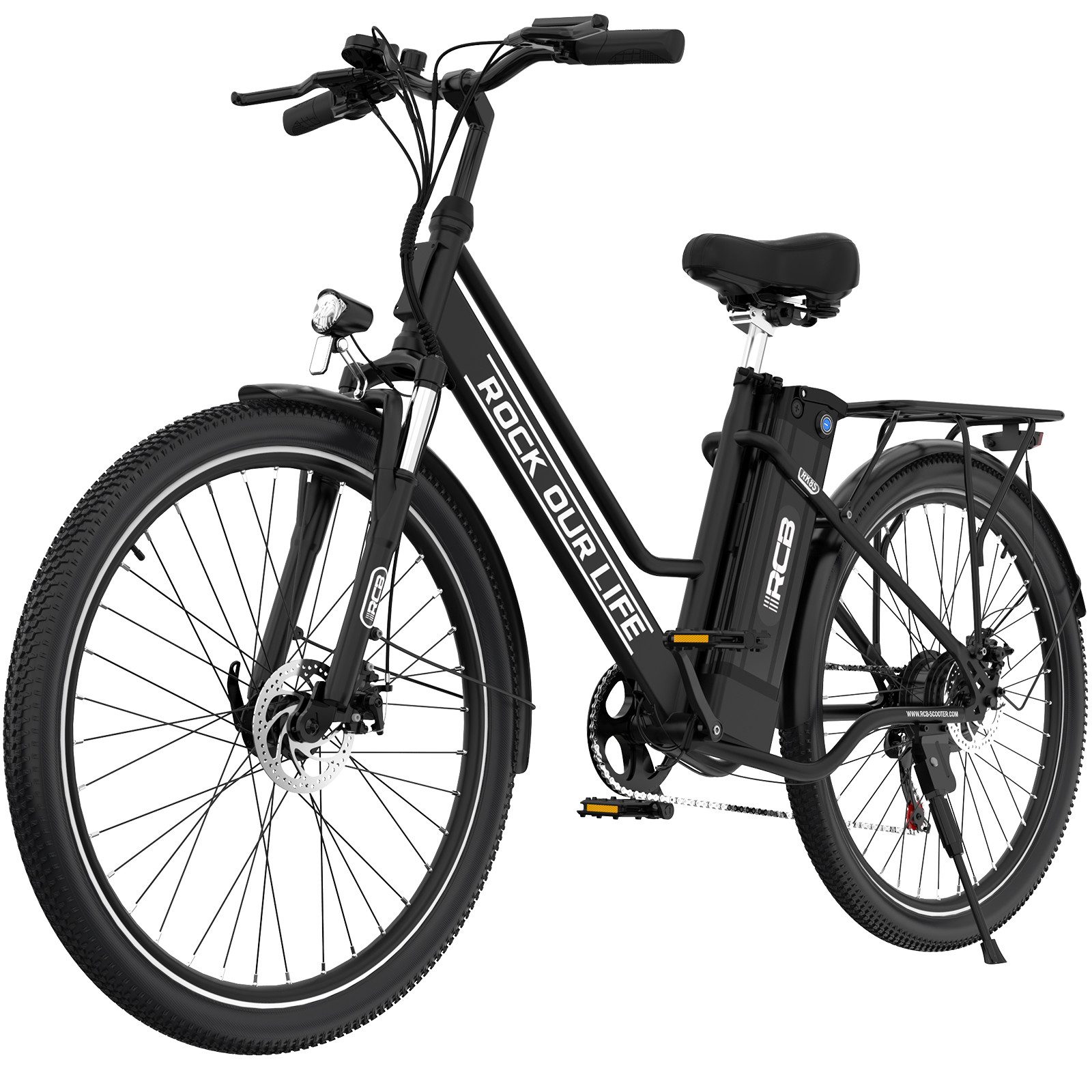 RCB E-Bike Cityrad für Pendler,APP,26-Zoll-Elektrofahrrad,250W,36V 10,4AH Lithiumbatterie, Kettenschaltung, Heckmotor, 374,4 Wh