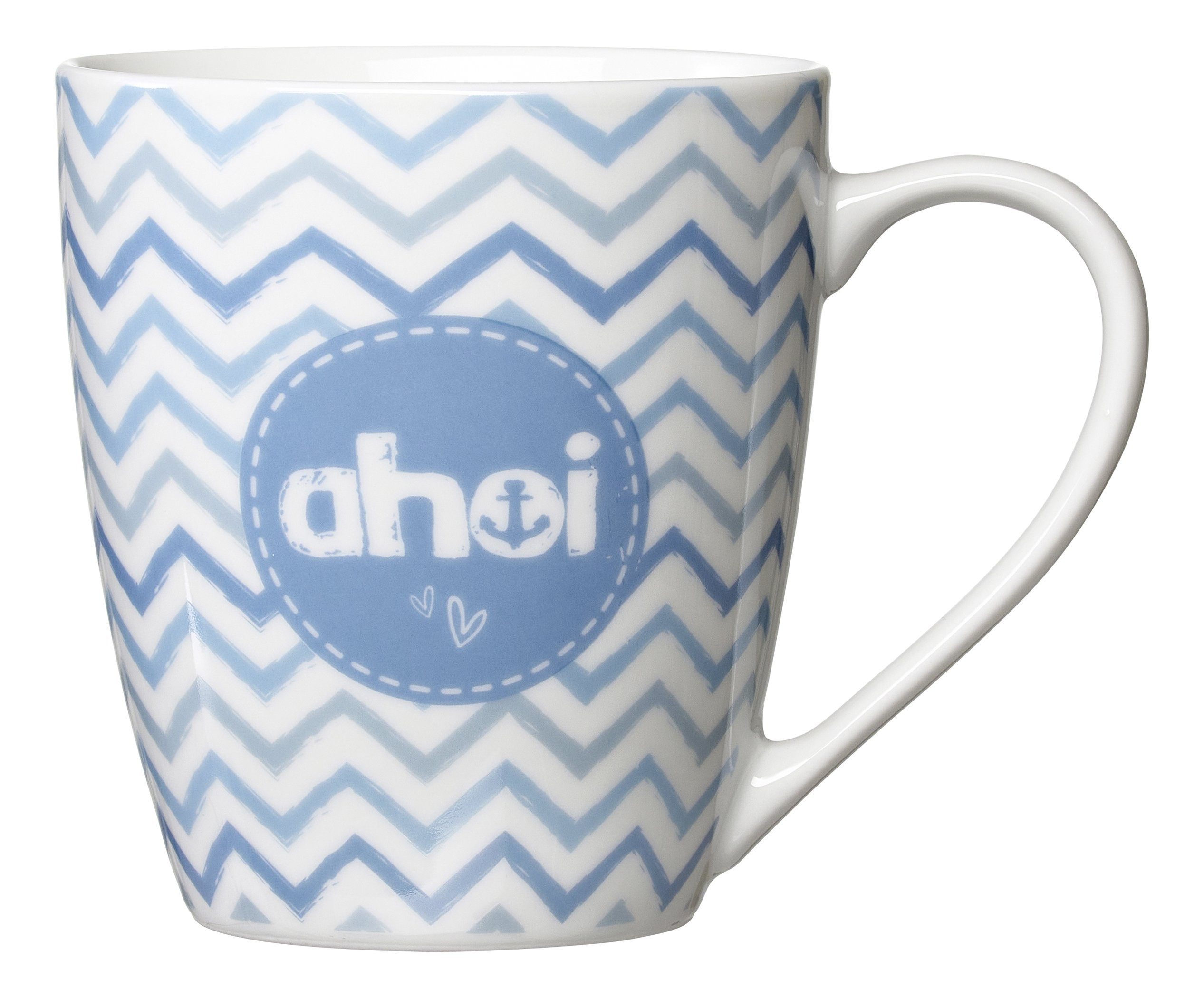 Ritzenhoff & Breker Кружки Ritzenhoff Ahoi Kaffeebecher Welle Blau 360ml Porzellan, Porzellan