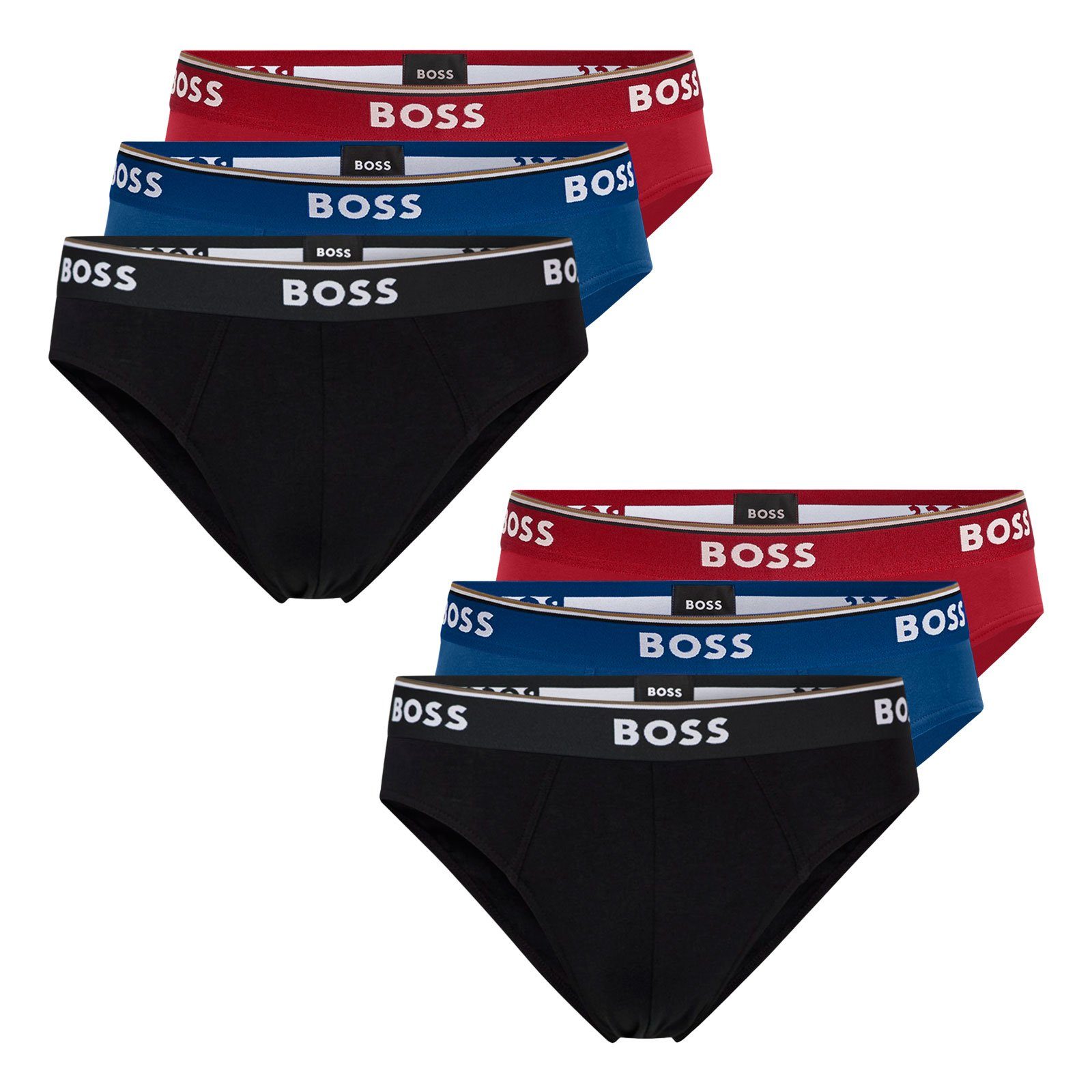 BOSS Slip Cotton Stretch (6-St) mit umlaufend eingewebtem Markenschriftzug