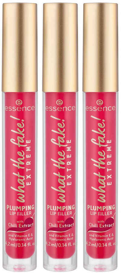 Essence Lip-Booster »what the fake! EXTREME PLUMPING LIP FILLER«, 3-tlg.