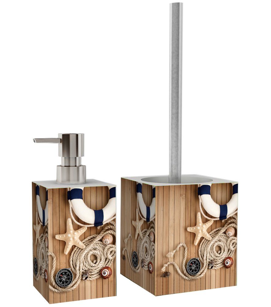 Sanilo Badaccessoire-Set mit Motiv, viele schöne Seifenspender und WC Bürst günstig online kaufen
