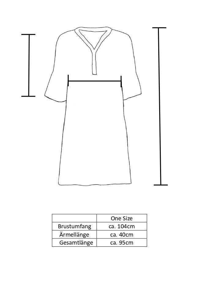 Zwillingsherz Sommerkleid mit grafischem Muster allover