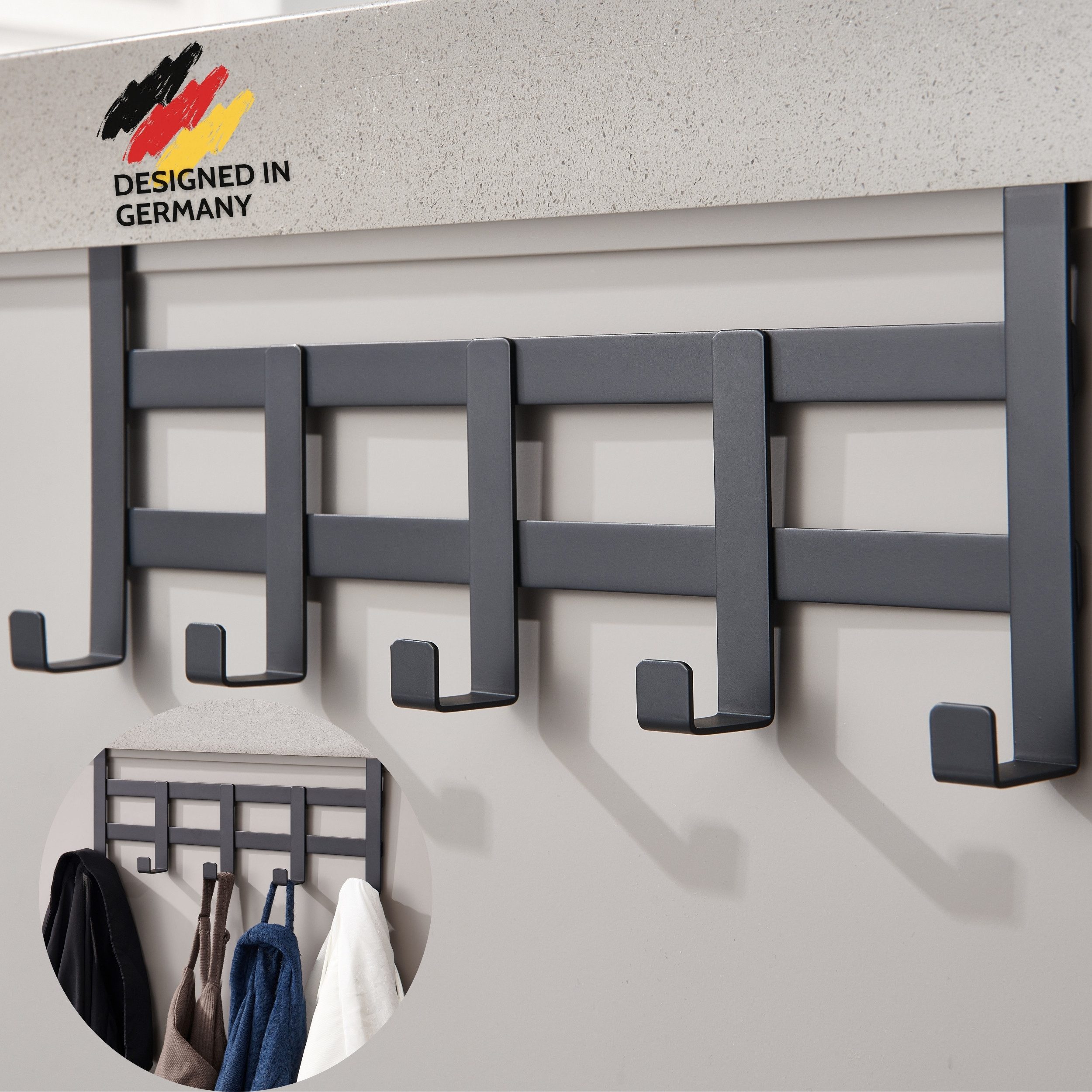 DEKAZIA Türgarderobe Kindergarderobe Tür Garderobe Türhaken günstig online kaufen