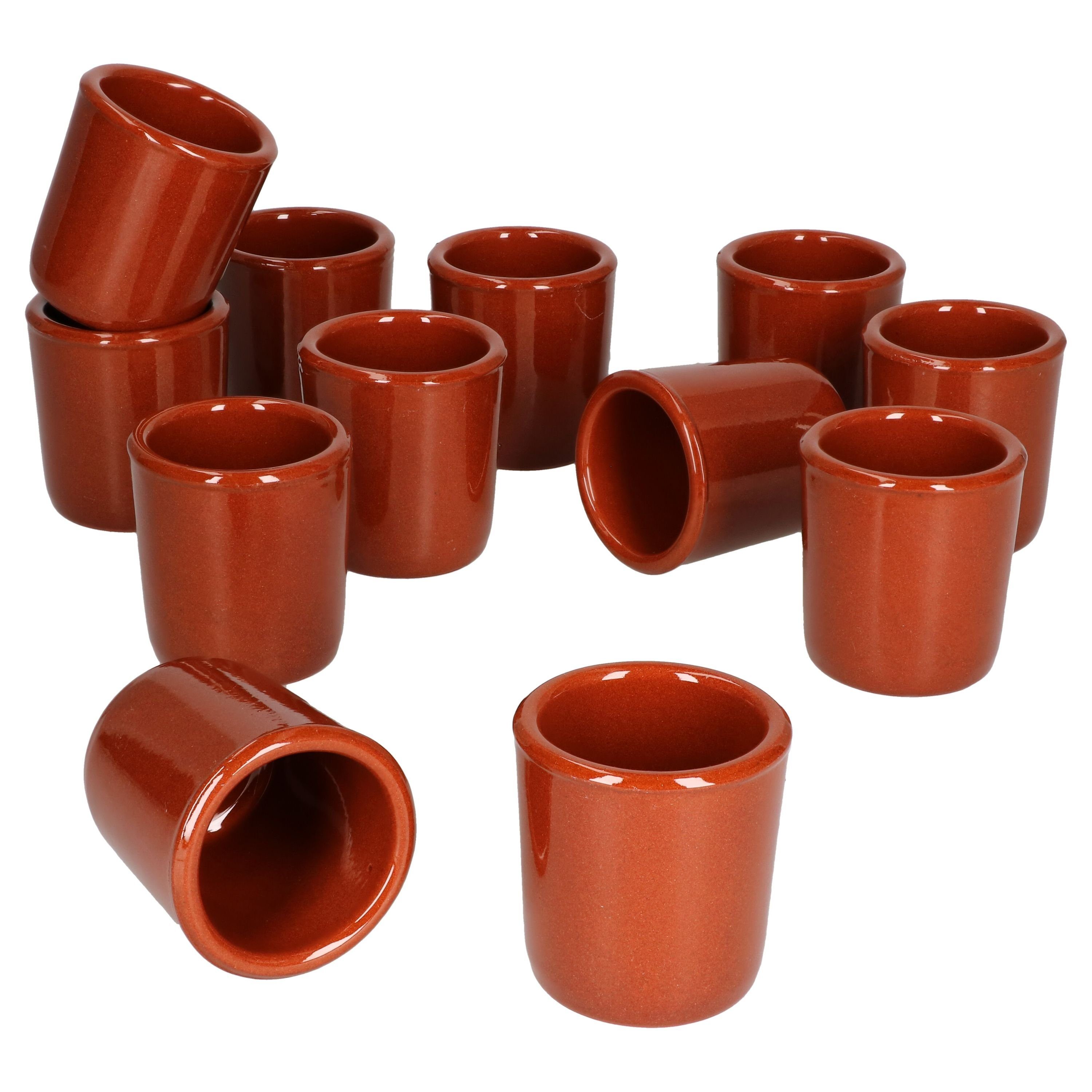 Becher 12er Set Schnapsbecher 50ml Tonbecher - 12970