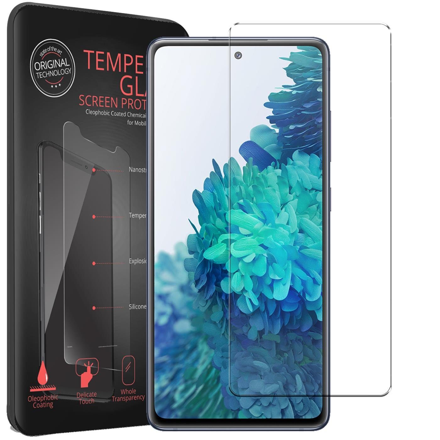 CoolGadget Schutzfolie Panzerfolie für Samsung Galaxy S20 FE, (9H Härtegrad, 2x Schutzglas, 1xReinigungset), Displayfolie Panzer Schutzfolie 2 Stück für Samsung S20 FE Glas Folie