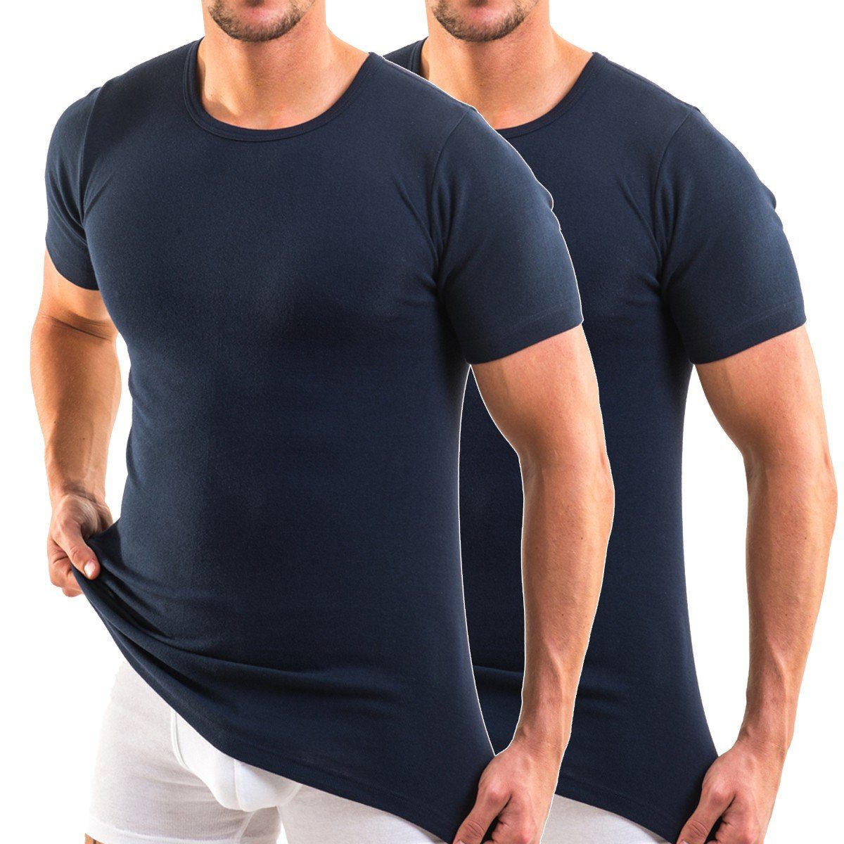 HERMKO Unterziehshirt 3840 2er Pack Herren kurzarm Shirt 100% Bio-Baumwolle günstig online kaufen
