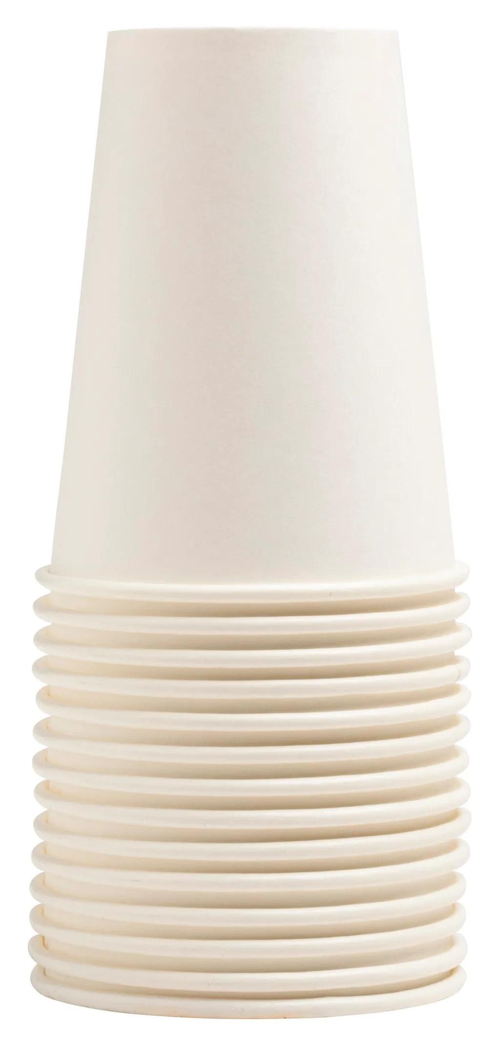 PROnappe Papierdekoration 25x 50 Pappbecher, 20 cl, Ø 7 cm, 100% plastikfrei - Weiß 89110I, Nappes