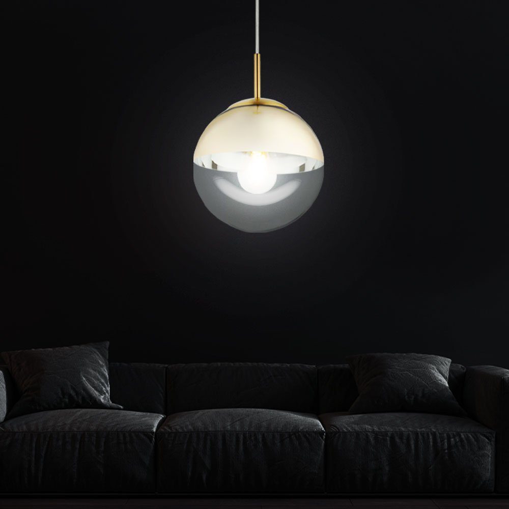 LED Decken Pendel Hänge Lampe Leuchte Kugel Glas Beleuchtung Wohn Ess Zimmer 