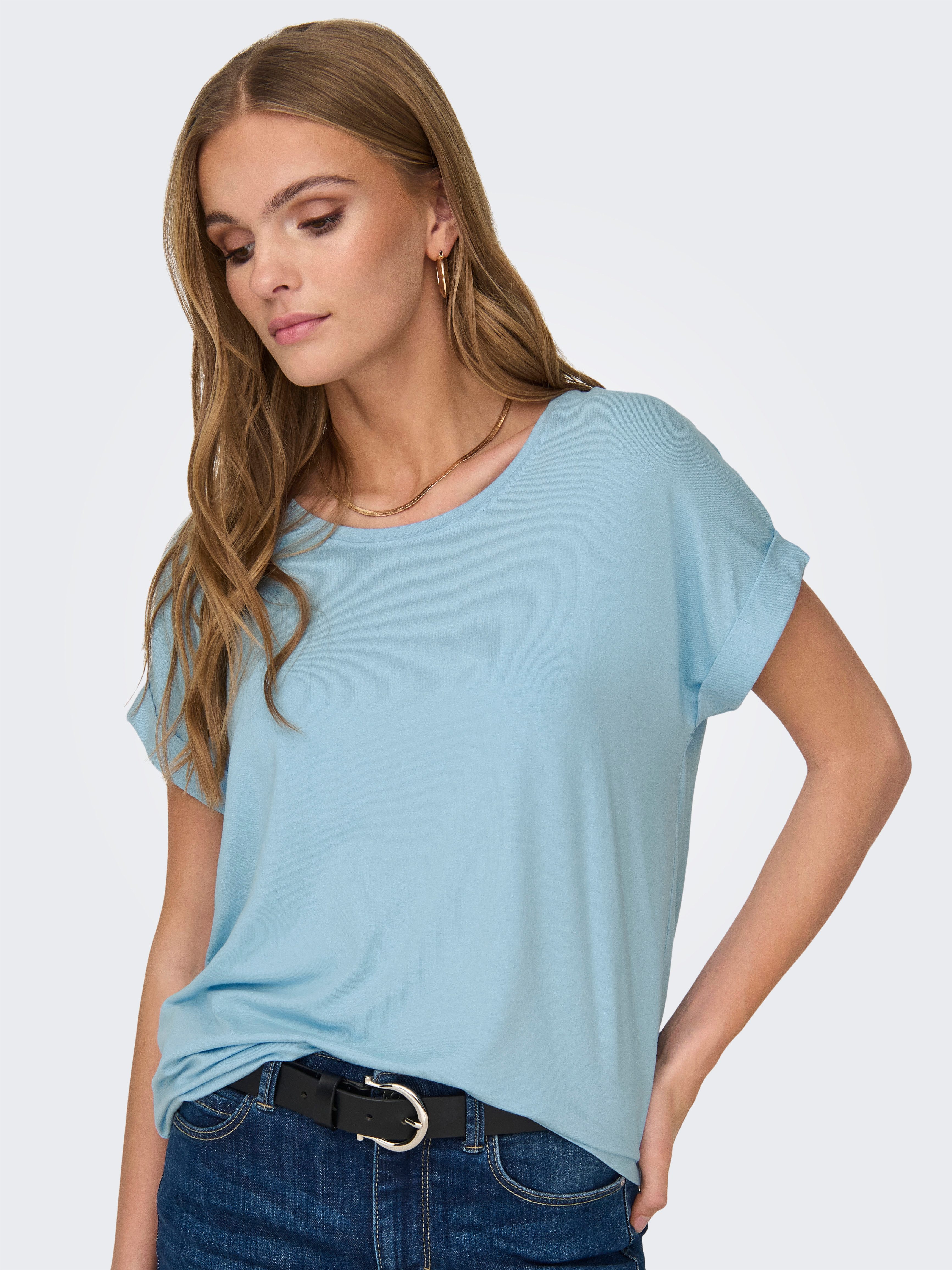 ONLY T-Shirt ONLMOSTER – Kurzarmshirt mit Aufschlag und klassischem Look un günstig online kaufen