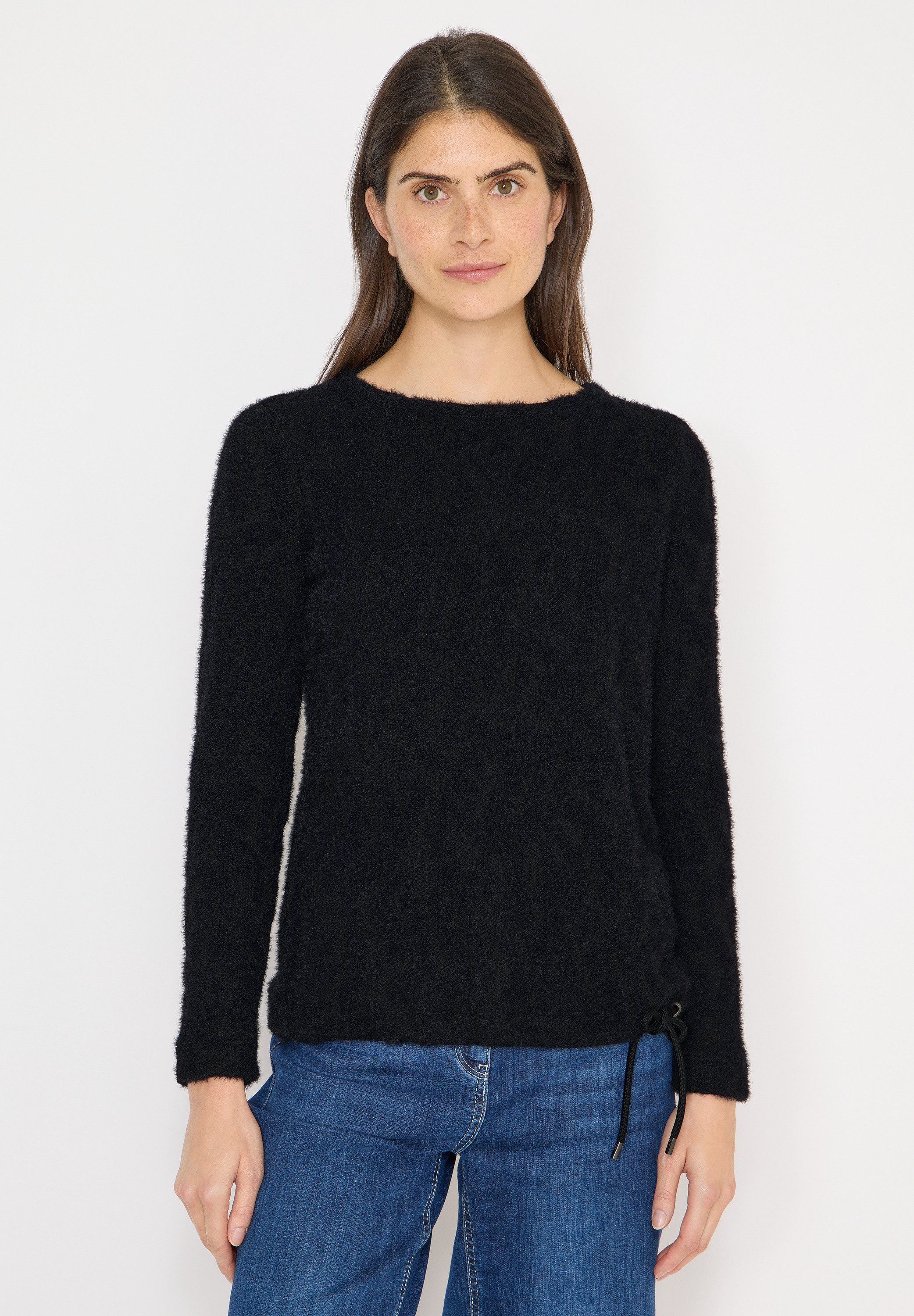 CECIL Langarmshirt mit Tunnelzug am Saum günstig online kaufen