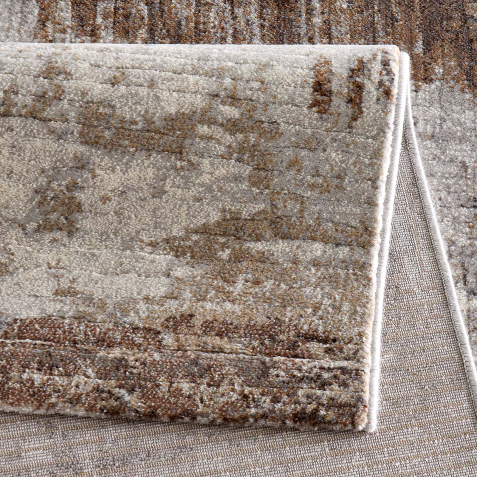 TaraCarpet Teppich Vintageteppich Argo 63393 Vintage, rechteckig, Höhe: 14 mm, Vintage Design in new beige und braun Töne schwere Qualität 80x150 – Bild 5 von 5
