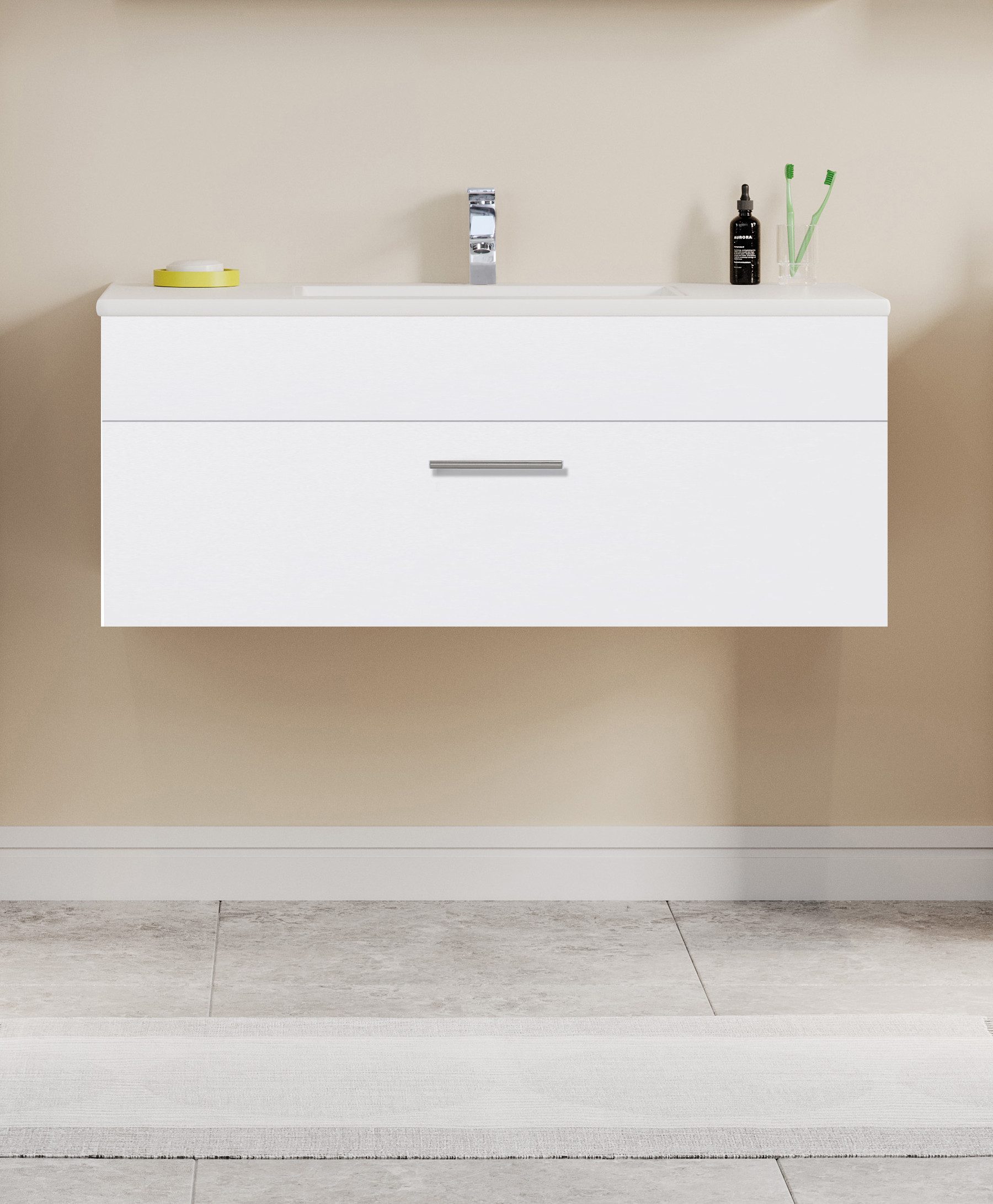 welltime Waschtisch Trento Light mit Keramik-Auflagebecken, 1 feste Blende günstig online kaufen