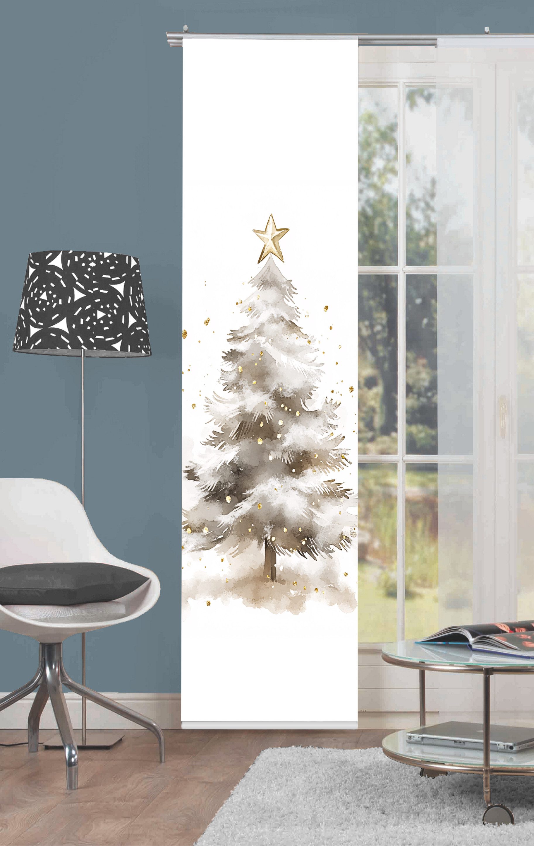 HOME WOHNIDEEN Schiebegardine CHRISTMAS TREE (1 St), Paneelwagen, blickdich günstig online kaufen