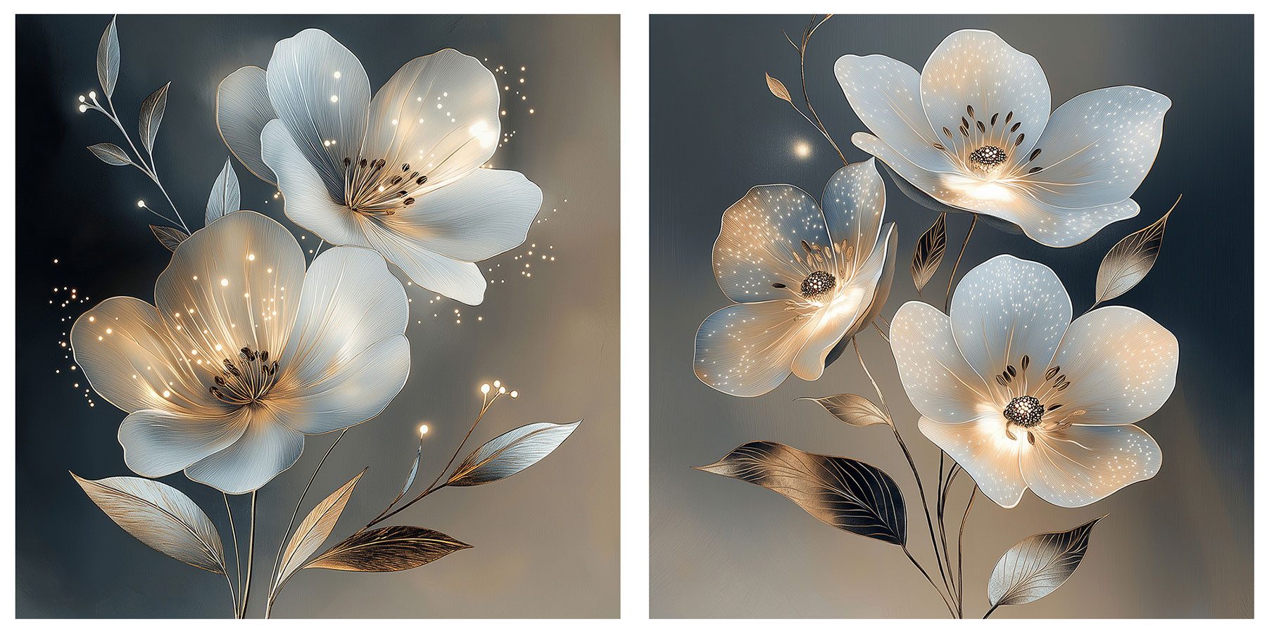 Levandeo® Glasbild, 2er Set Wandbild 20x20cm günstig online kaufen