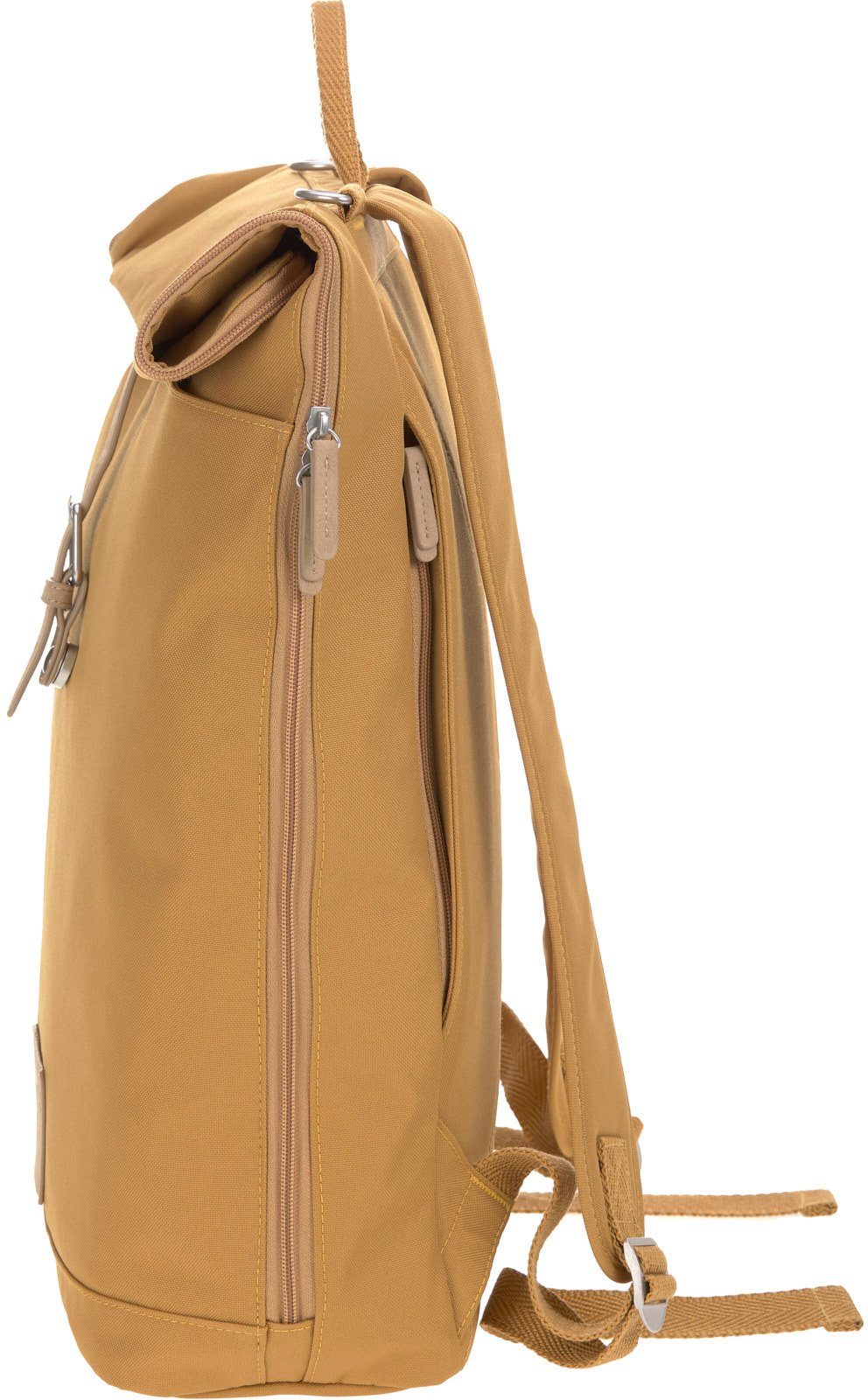 LÄSSIG Wickelrucksack Green Label, Rolltop, orange, PETA-approved vegan; zum Teil aus recyceltem Material