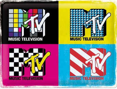 Nostalgic-Art Metallschild Blechschild 30 x 40 cm - MTV - Logo Pop Art