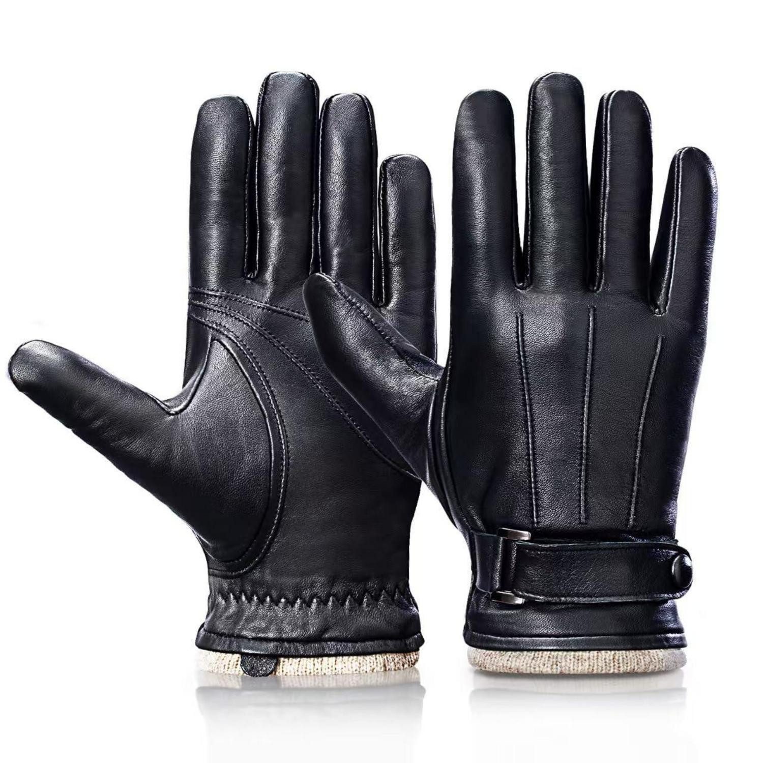 LuxusKollektion Lederhandschuhe Herren Lederhandschuhe Wollfutter Touchscreen Grdnpro (1-St)