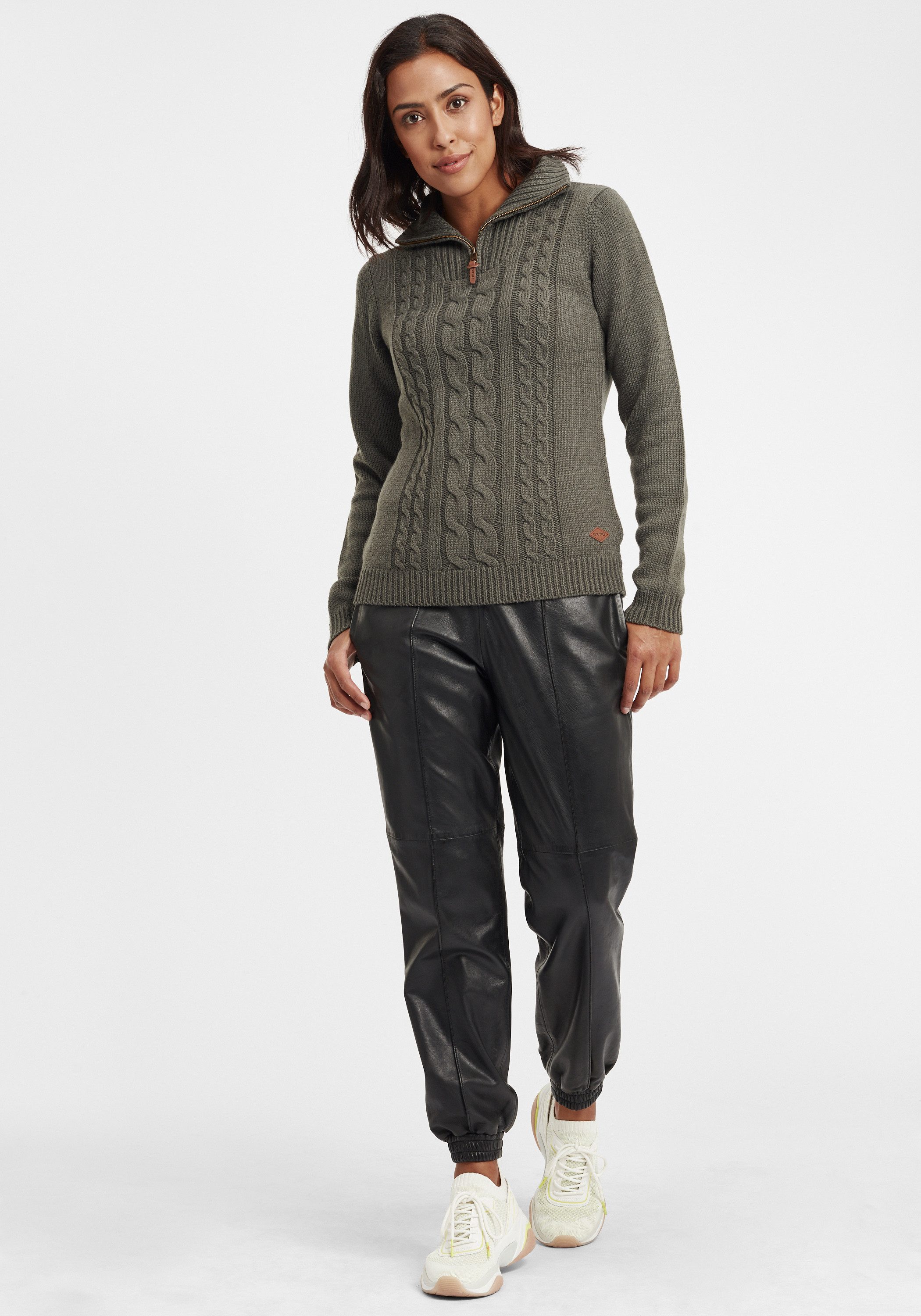 OXMO Strickpullover OXCarry Strickpulli mit Stehkragen günstig online kaufen