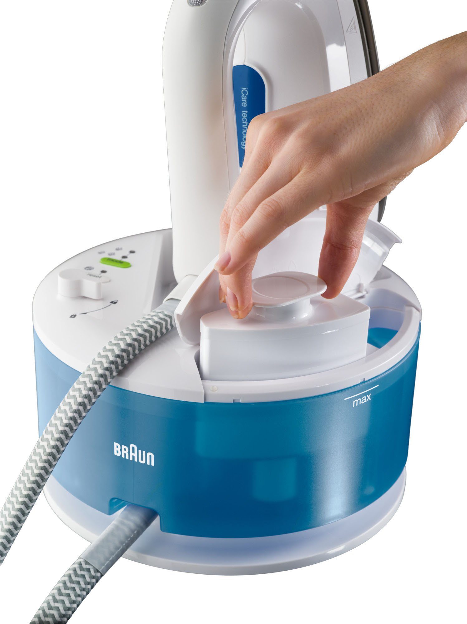 Braun Kalkfilter CareStyle Compact BRSF001 - für CareStyle Compact Dampfbügelstationen, Zubehör für CareStyle Compact Dampfbügelstationen IS 2000er Serie, Filter reicht für bis zu 30 Liter und verlängert die Lebensdauer