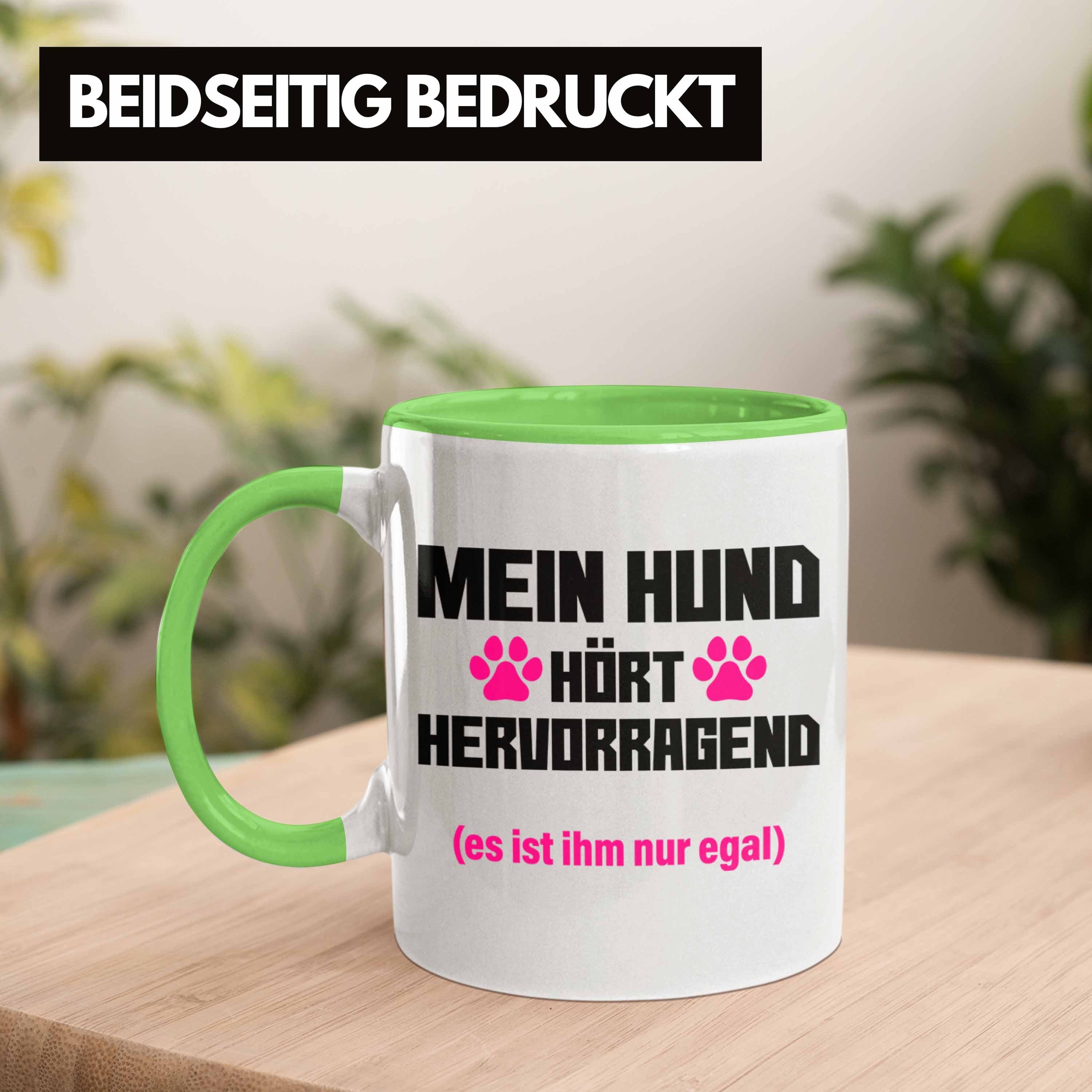 Witzig Grün Hunde Trendation Trendation Geschenk Becher Spruch - Hunde-Mama Tasse Tasse Frauen