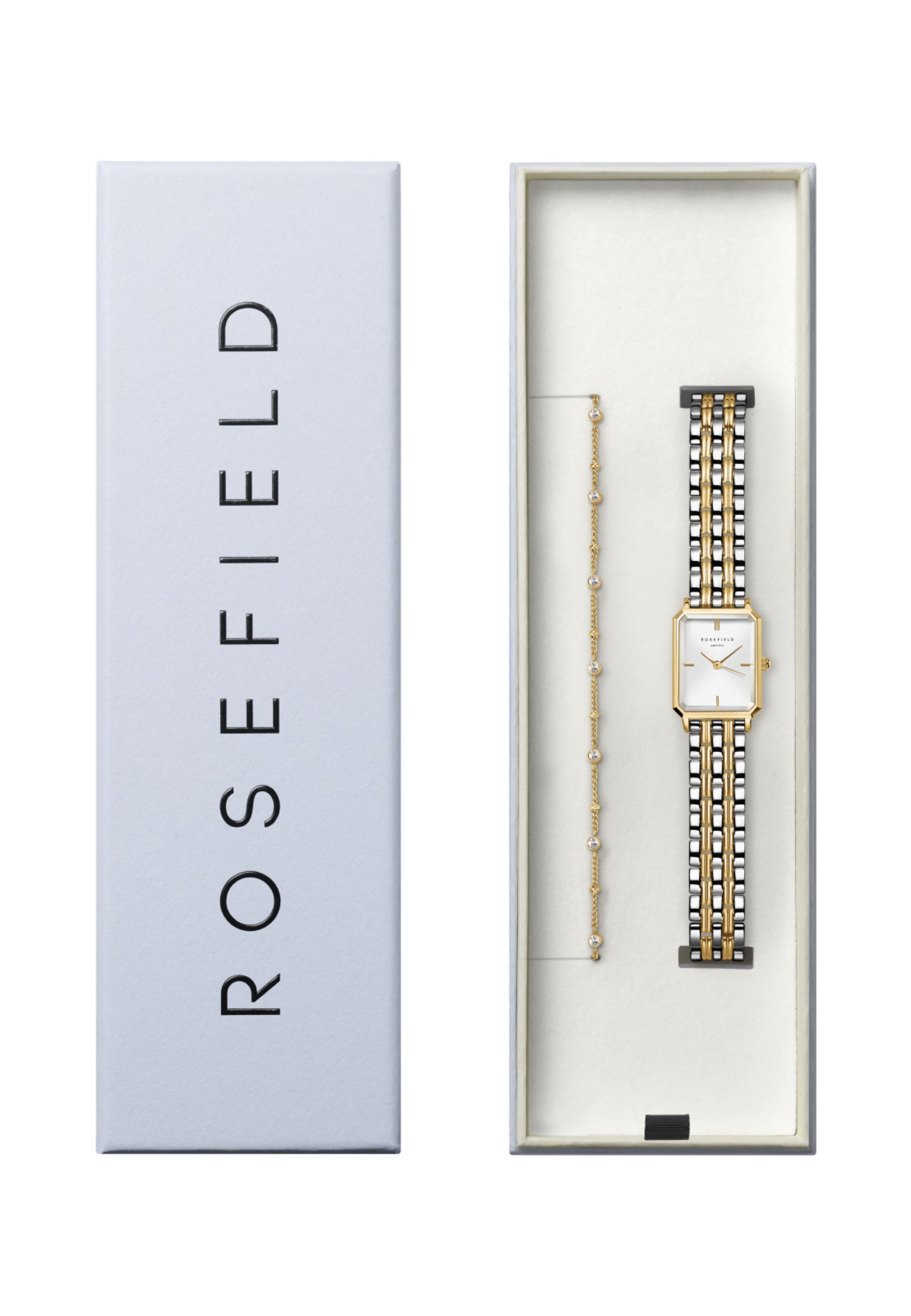 ROSEFIELD Quarzuhr ROSEFIELD Octagon XS + Duoton Armband Geschenkset für Damen