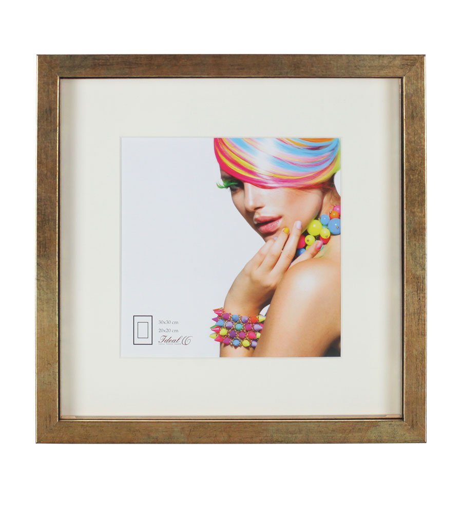 IDEAL TREND Bilderrahmen 3D Objektrahmen Holz Bilderrahmen quadratisch Wanddeko Collage Poster