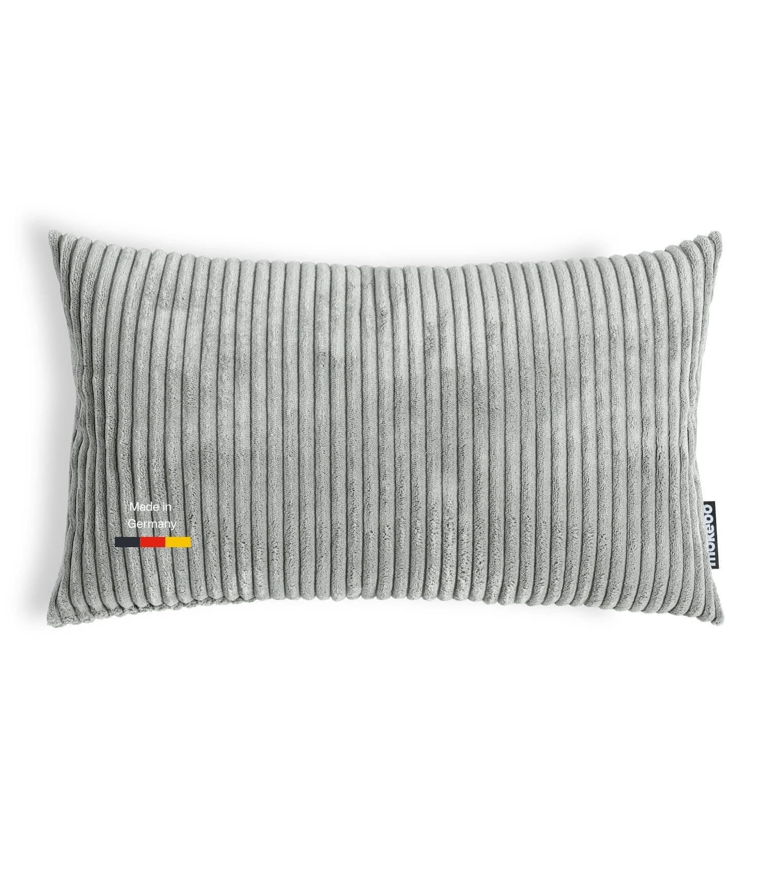 mokebo Nackenrolle Rest, 1-tlg., Made in Germany, Sofakissen, Dekokissen aus weichen Cord Stoff in Grau