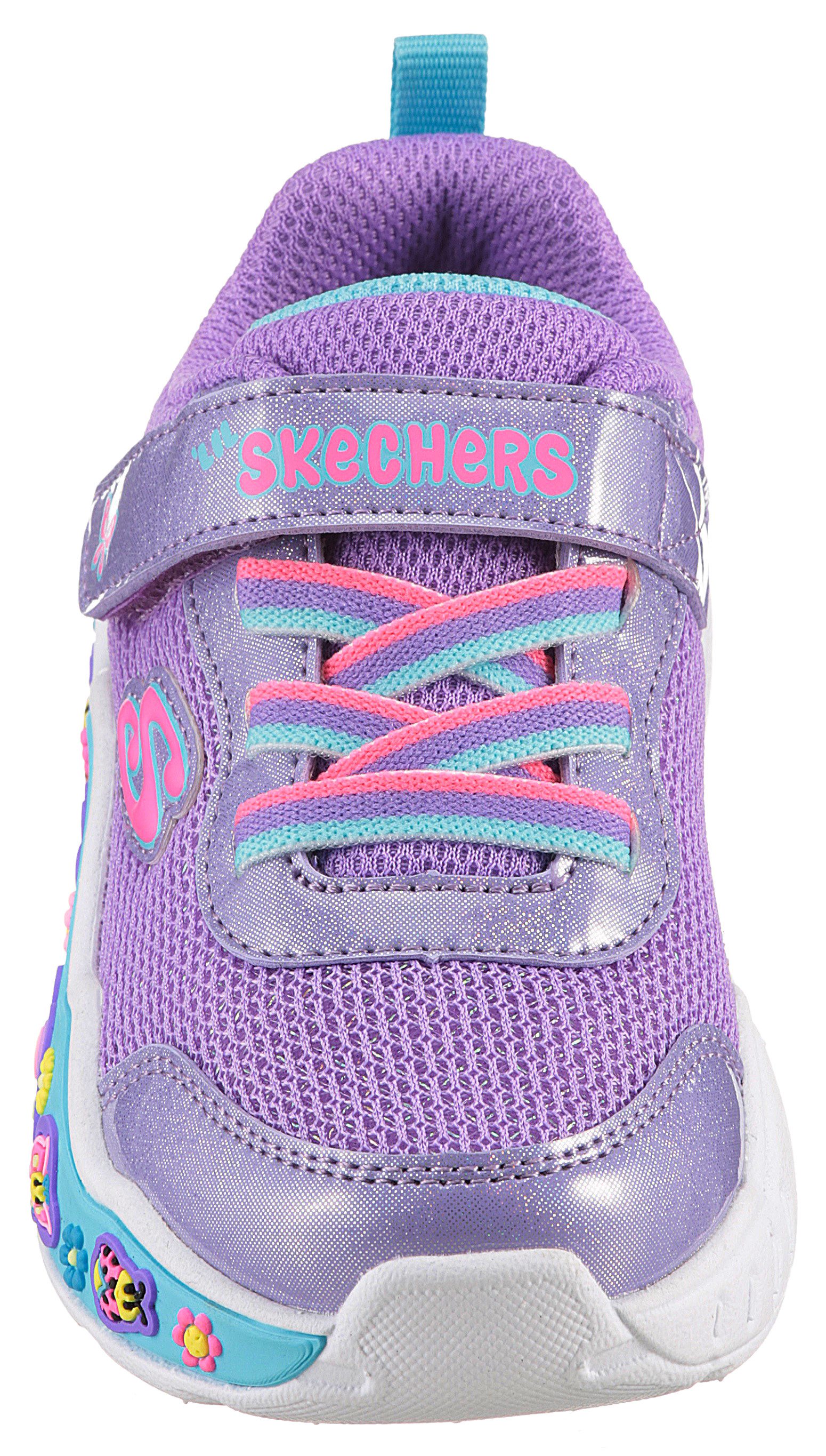 Skechers PLAY SCENE-FUN SQUAD Lauflernschuh Sneaker mit bunten Motiven verziert, Größenschablone zum Download – Bild 5 von 5