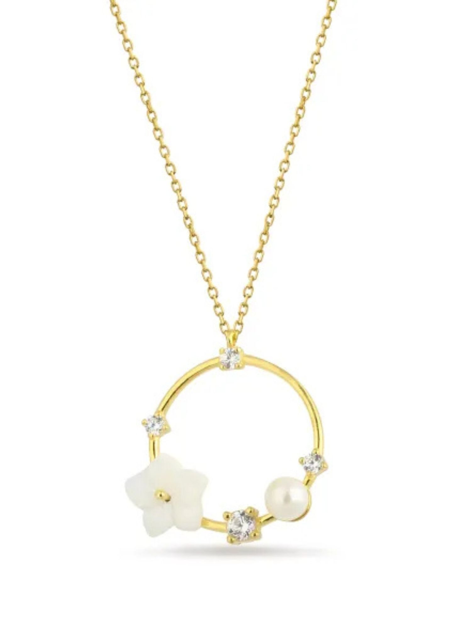 Charm-Kette Monoi Circle Halskette