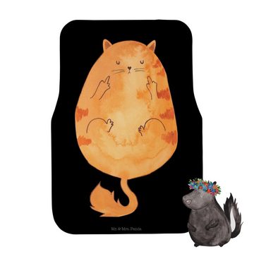 Fußmatte Katze Mittelfinger - Schwarz - Geschenk, witzig, Katzen, Katzenmotiv, Mr. & Mrs. Panda, Höhe: 0.5 mm