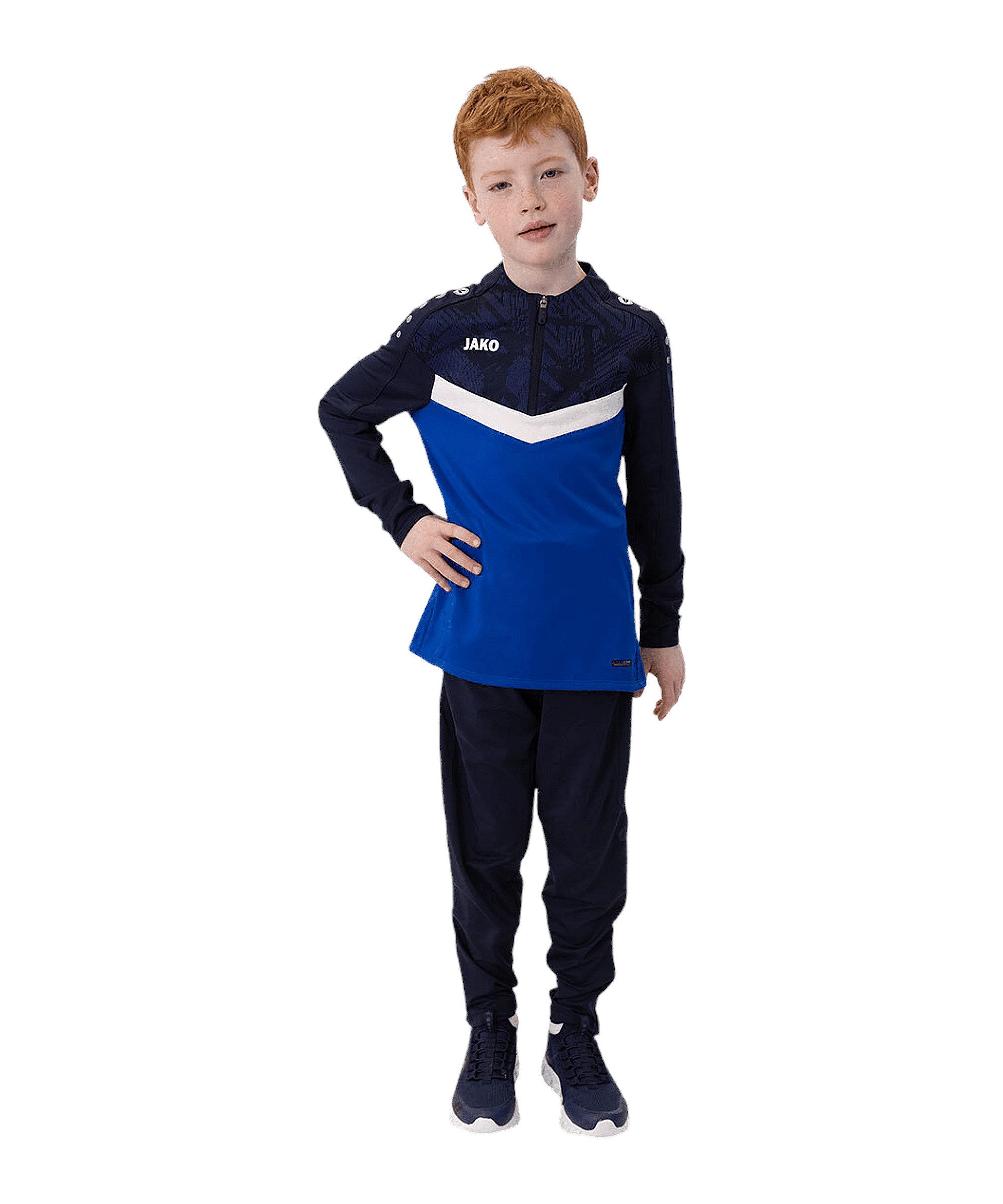 Jako Sweatshirt JAKO Iconic HalfZip Sweatshirt Kids Langarm-Shirts Polyester