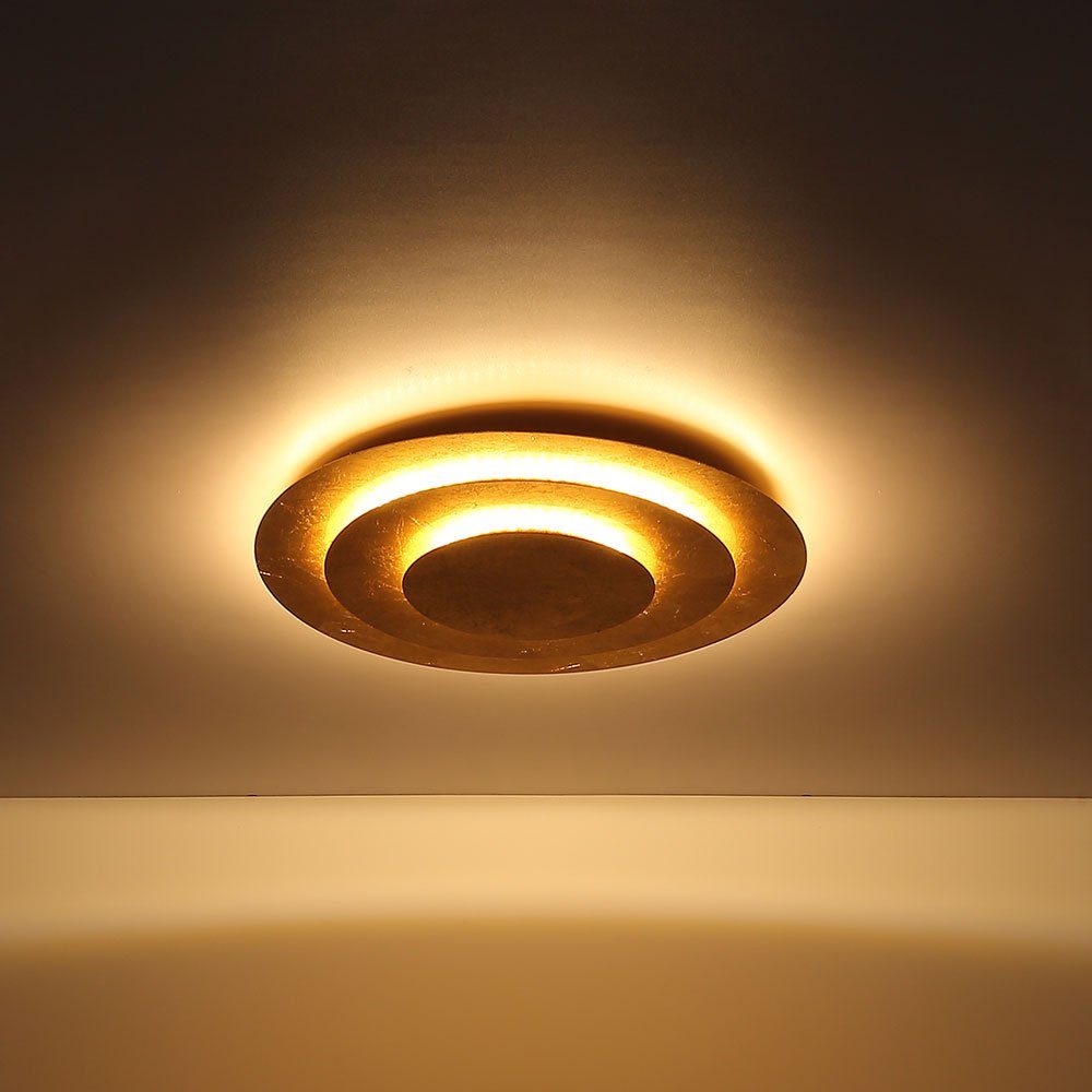 Deckenleuchte, LED Deckenlampe LED Schlafzimmerlampe Globo Wohnzimmerlampe D gold Deckenleuchte