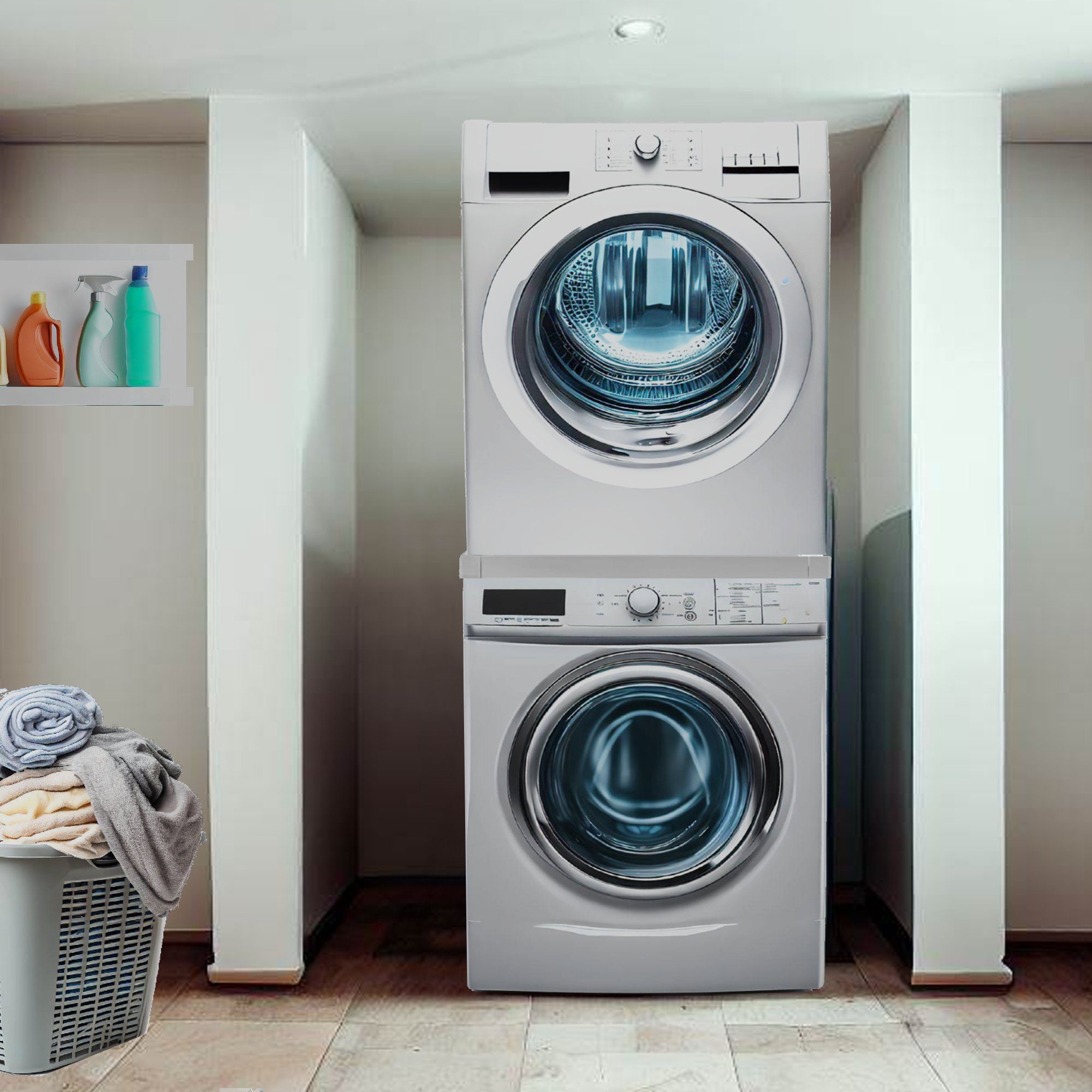 Trockner Miele Samsung für Verbindung AEG Universal Zwischenbaurahmen und TronicXL Waschmaschine