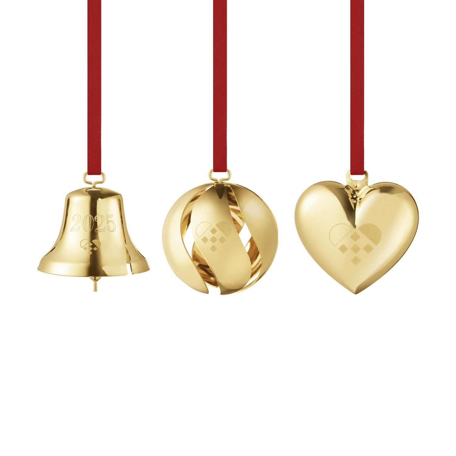 Georg Jensen Christbaumschmuck CC 2025 Geschenk-Set Herz, Glocke & Kugel Ve günstig online kaufen