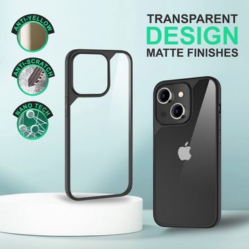 Nalia Smartphone-Hülle Apple iPhone 14, Klare Hybrid Hülle / Transparent / Verstärkter Schutzrahmen / Hardcase