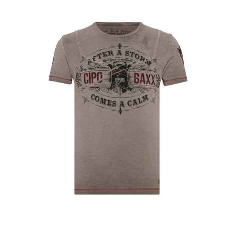 Cipo & Baxx T-Shirt im Henley Style
