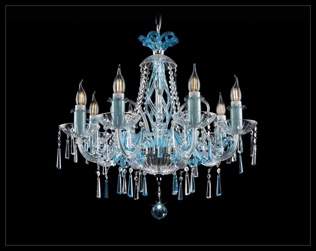JVmoebel Kronleuchter Bohemia Deckenleuchte aus Glas in Warmweiß, Warmweiß, Made in Europa